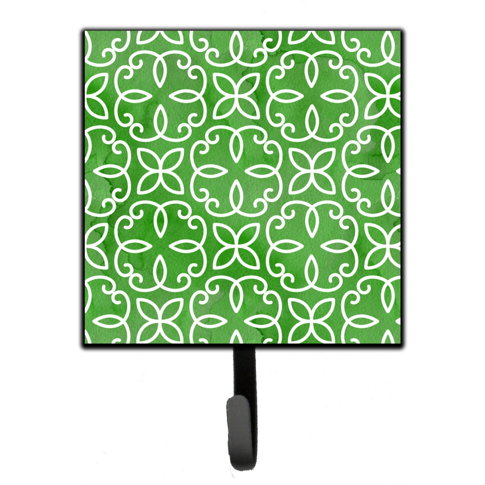 &quotCaroline's Treasures Watercolor Geometric Circle on Green Wall Hook, Small, Multicolor"