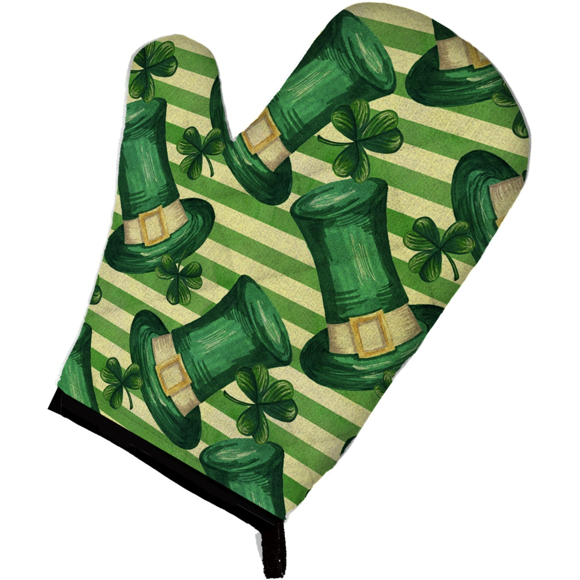 &quotCaroline's Treasures Watercolor St Patrick's Day Leprechaun Hat Decorated Oven Mitt, 12"" x 8.5"", Multicolor"