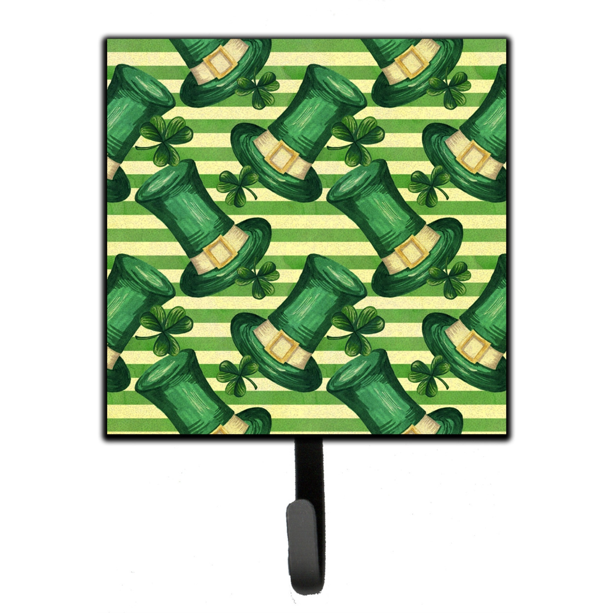 &quotCaroline's Treasures Watercolor St Patrick's Day Leprechaun Hat Wall Hook, Small, Multicolor"