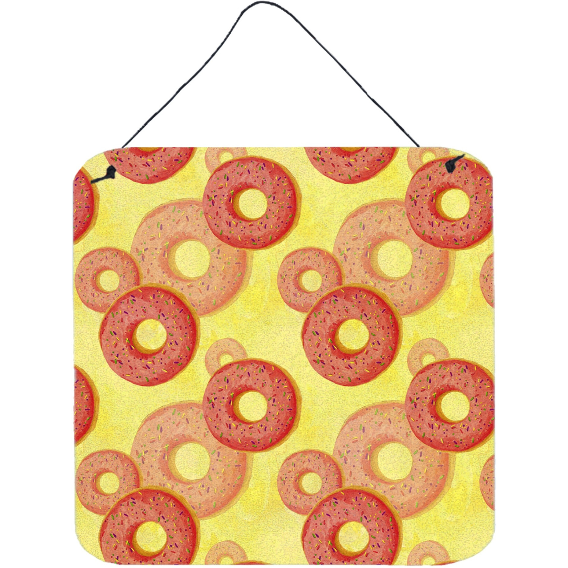 &quotCaroline's Treasures Watercolor Just Donuts Metal Print, 6"" H x 6"" W, Multicolor"