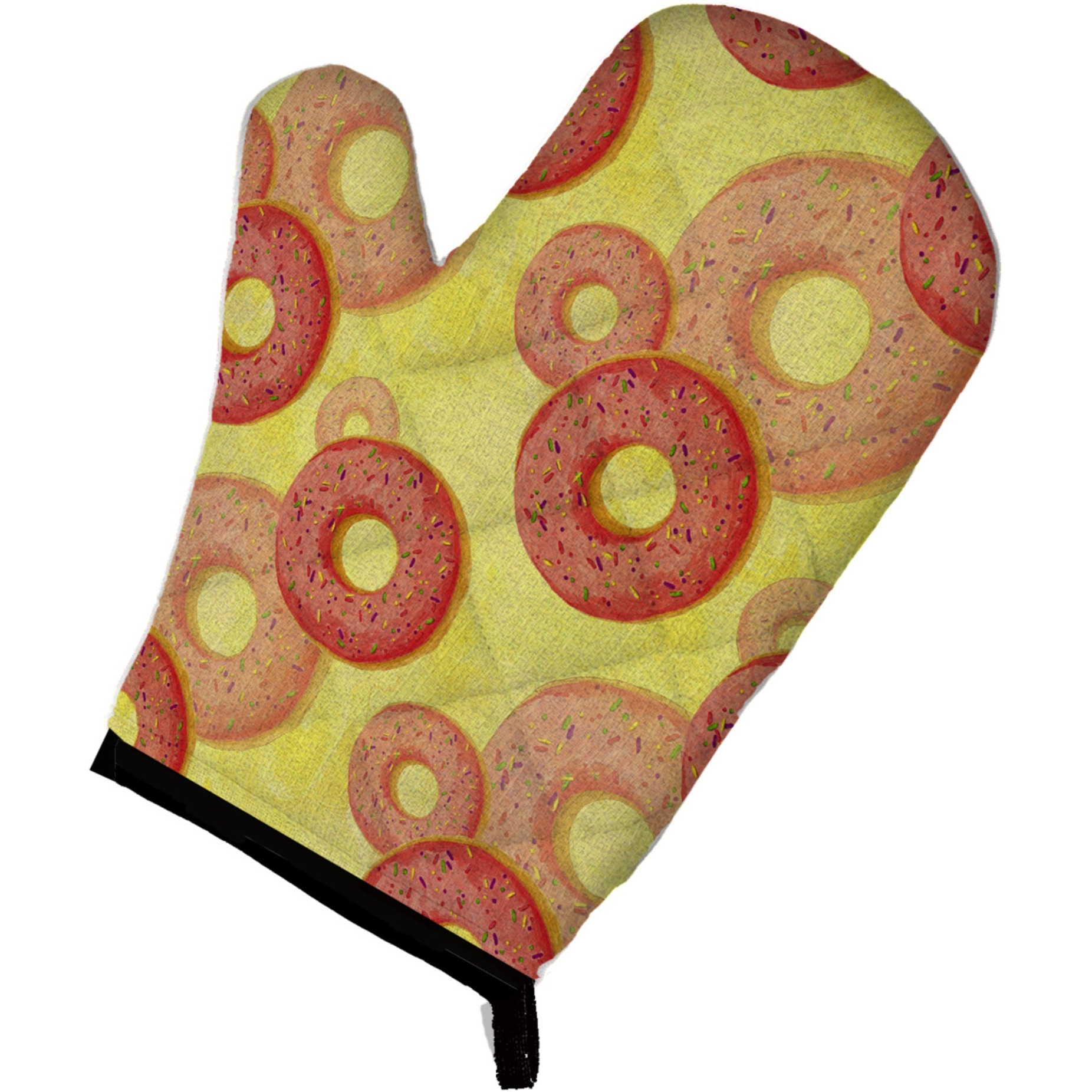 &quotCaroline's Treasures Watercolor Just Donuts Decorated Oven Mitt, 12"" x 8.5"", Multicolor"