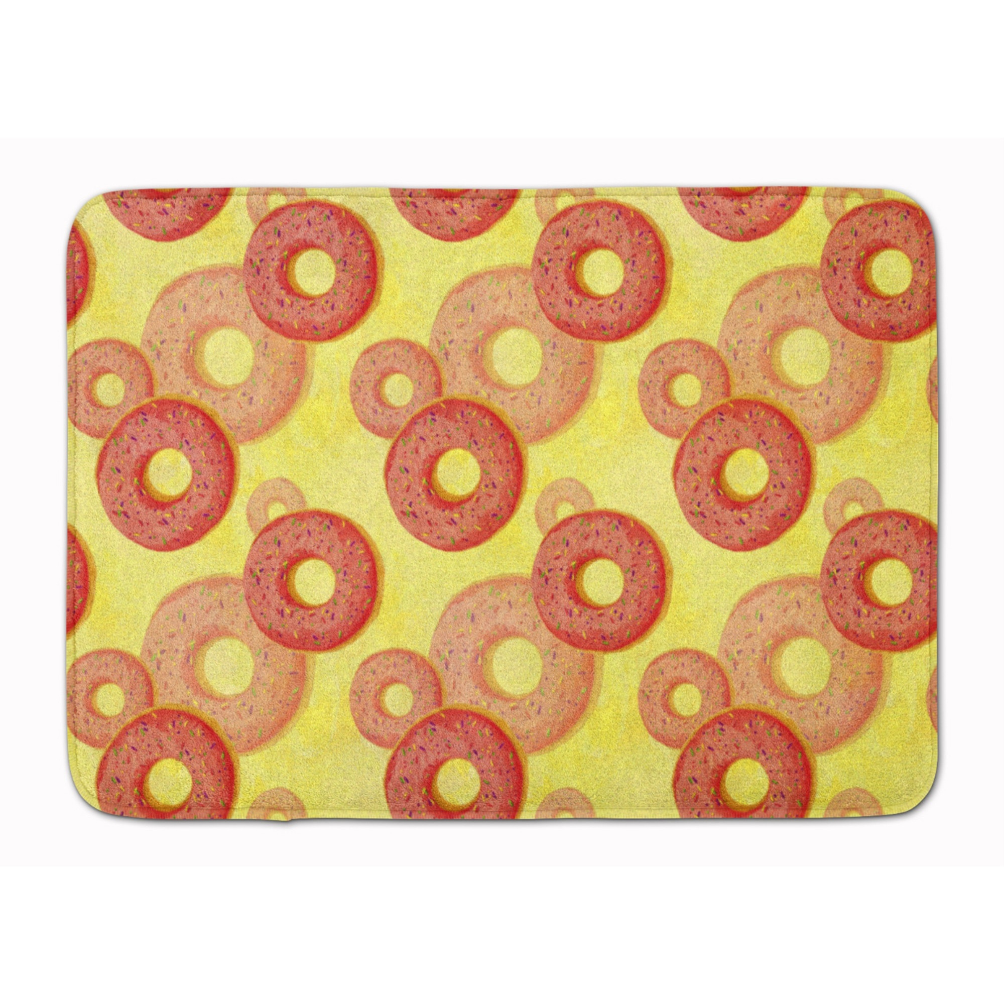 &quotCaroline's Treasures Watercolor Just Donuts Floor Mat, 19"" H x 27"" W, Multicolor"