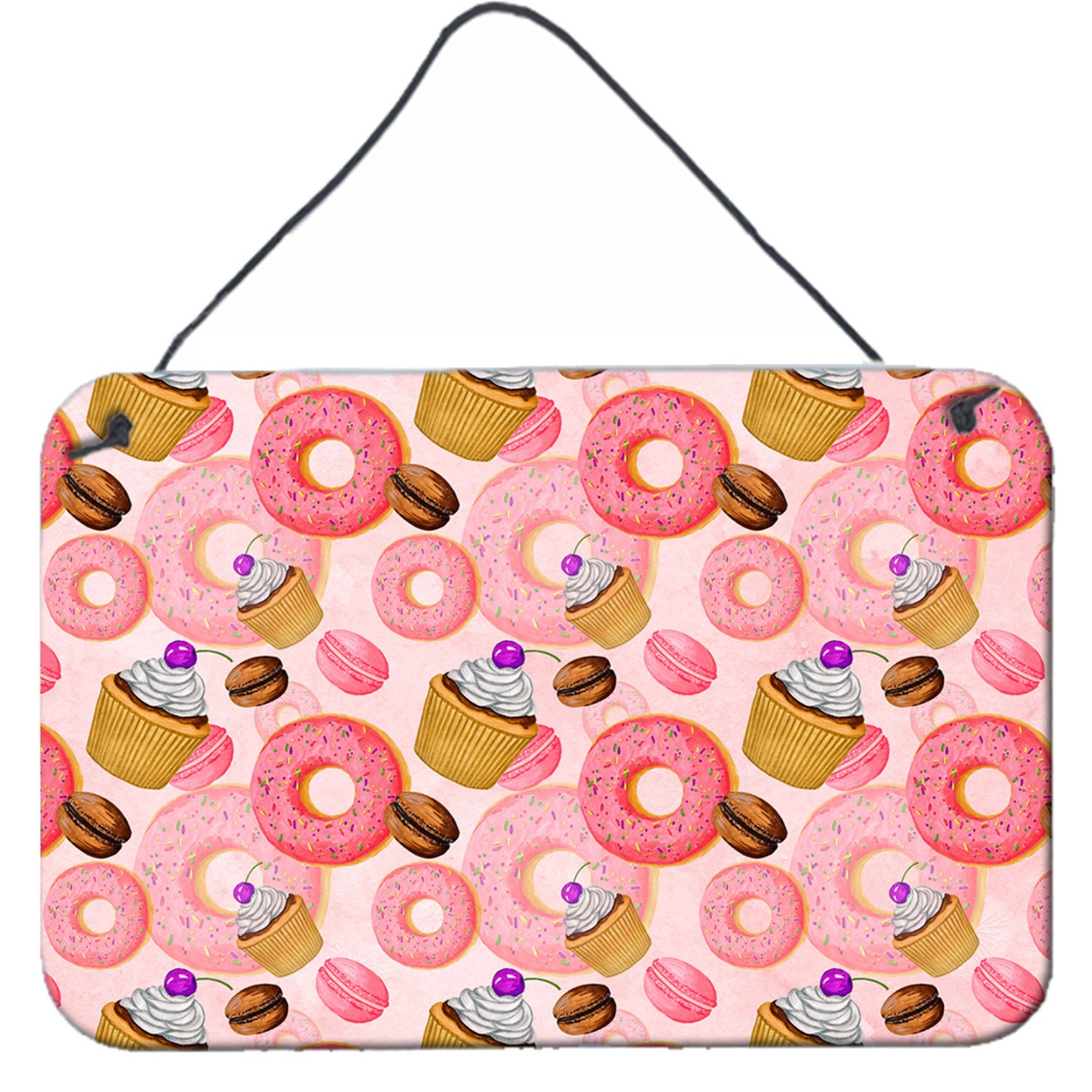 &quotCaroline's Treasures Watercolor Sweet Pastries Metal Print, 8"" H x 12"" W, Multicolor"