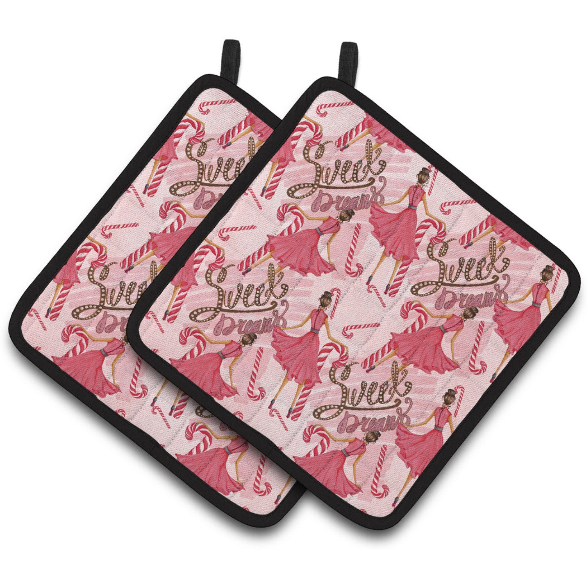 &quotCaroline's Treasures Watercolor Sweets Galore Decorated Pot Holder, 7.5"" x 7.5"", Multicolor"