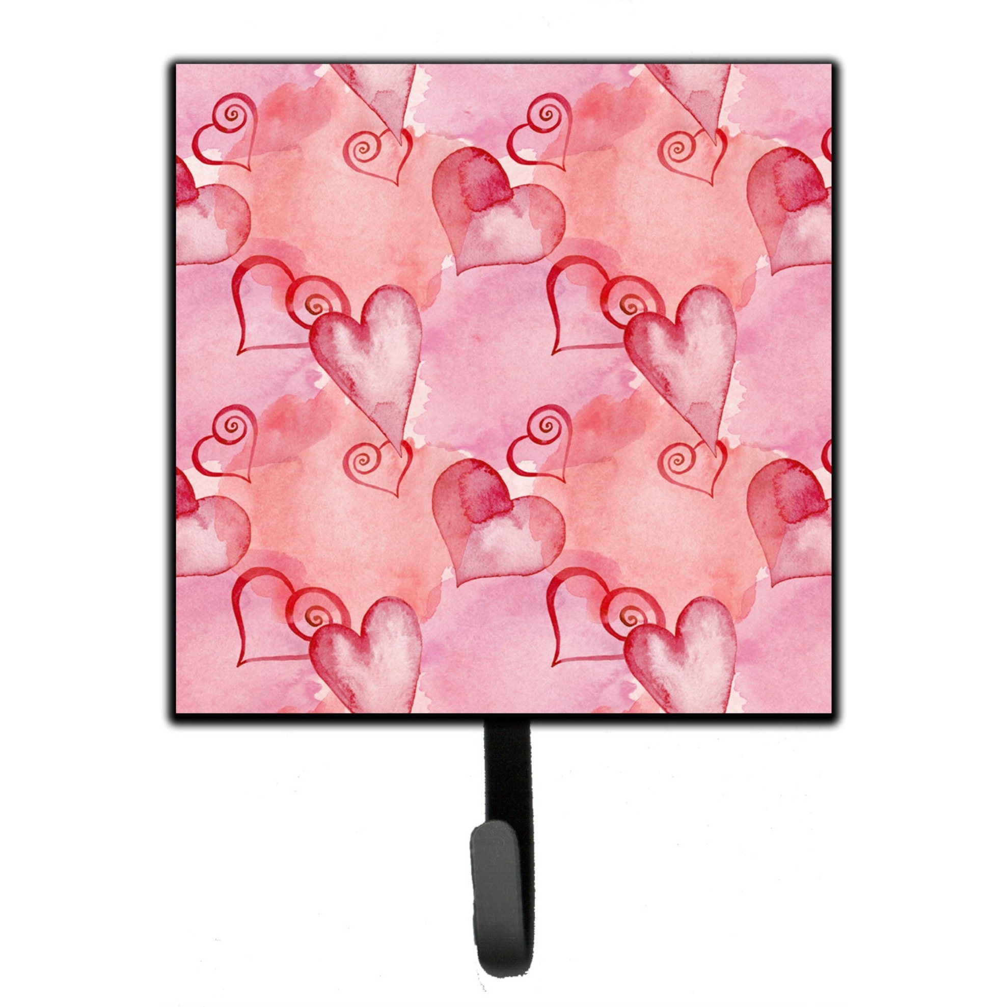 &quotCaroline's Treasures Watercolor Red Hearts Wall Hook, Small, Multicolor"