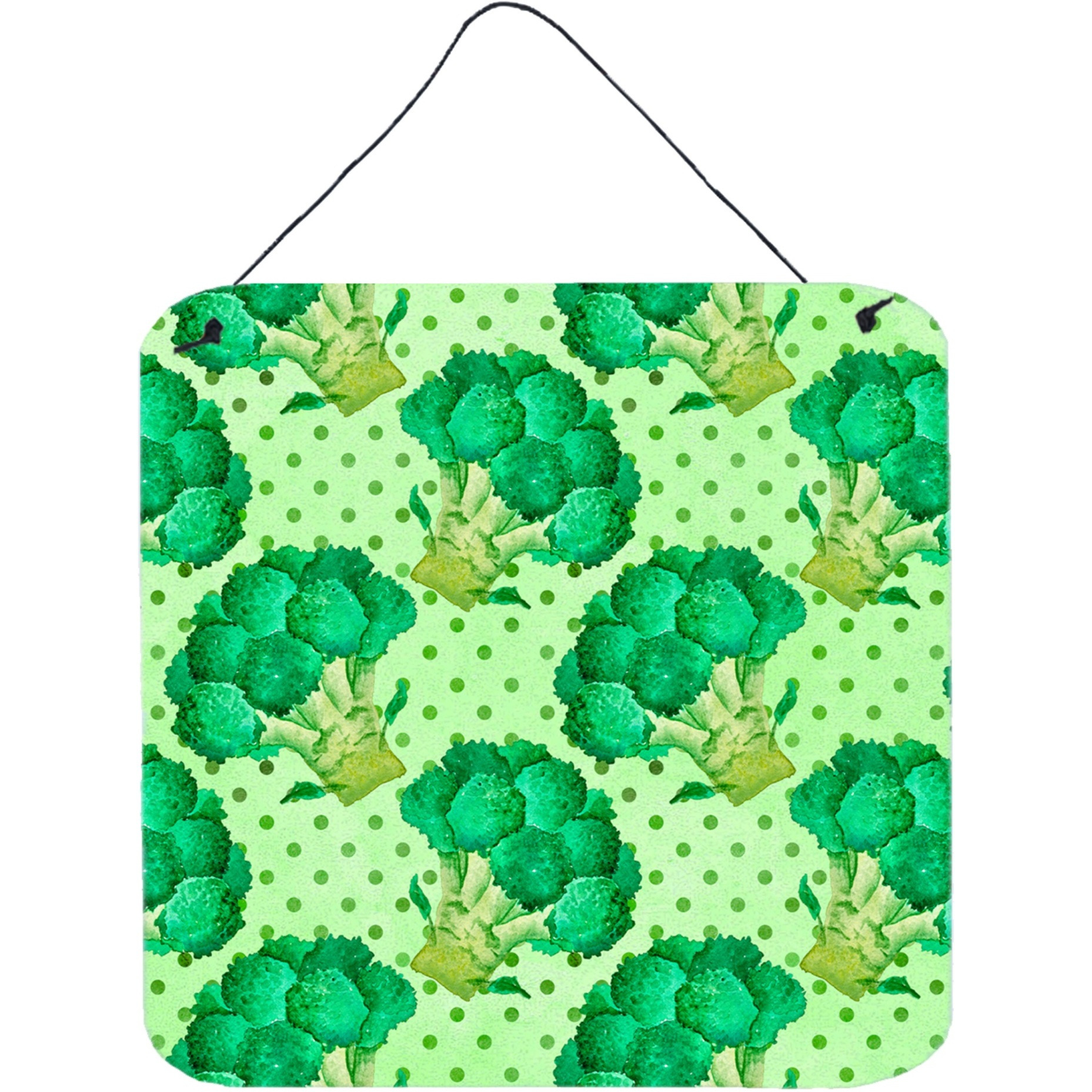 &quotCaroline's Treasures Watercolor Broccoli Metal Print, 6"" H x 6"" W, Multicolor"