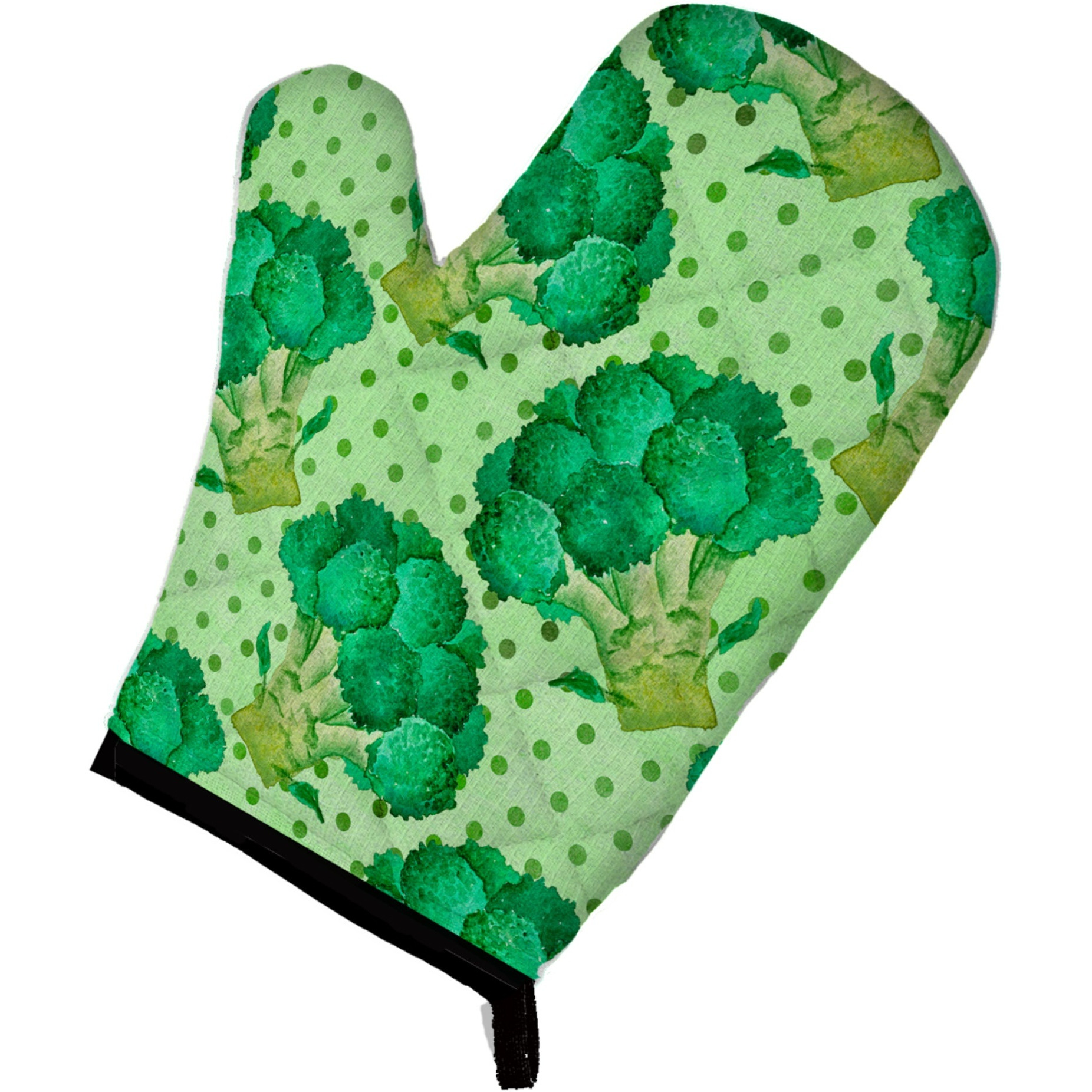 &quotCaroline's Treasures Watercolor Broccoli Decorated Oven Mitt, 12"" x 8.5"", Multicolor"