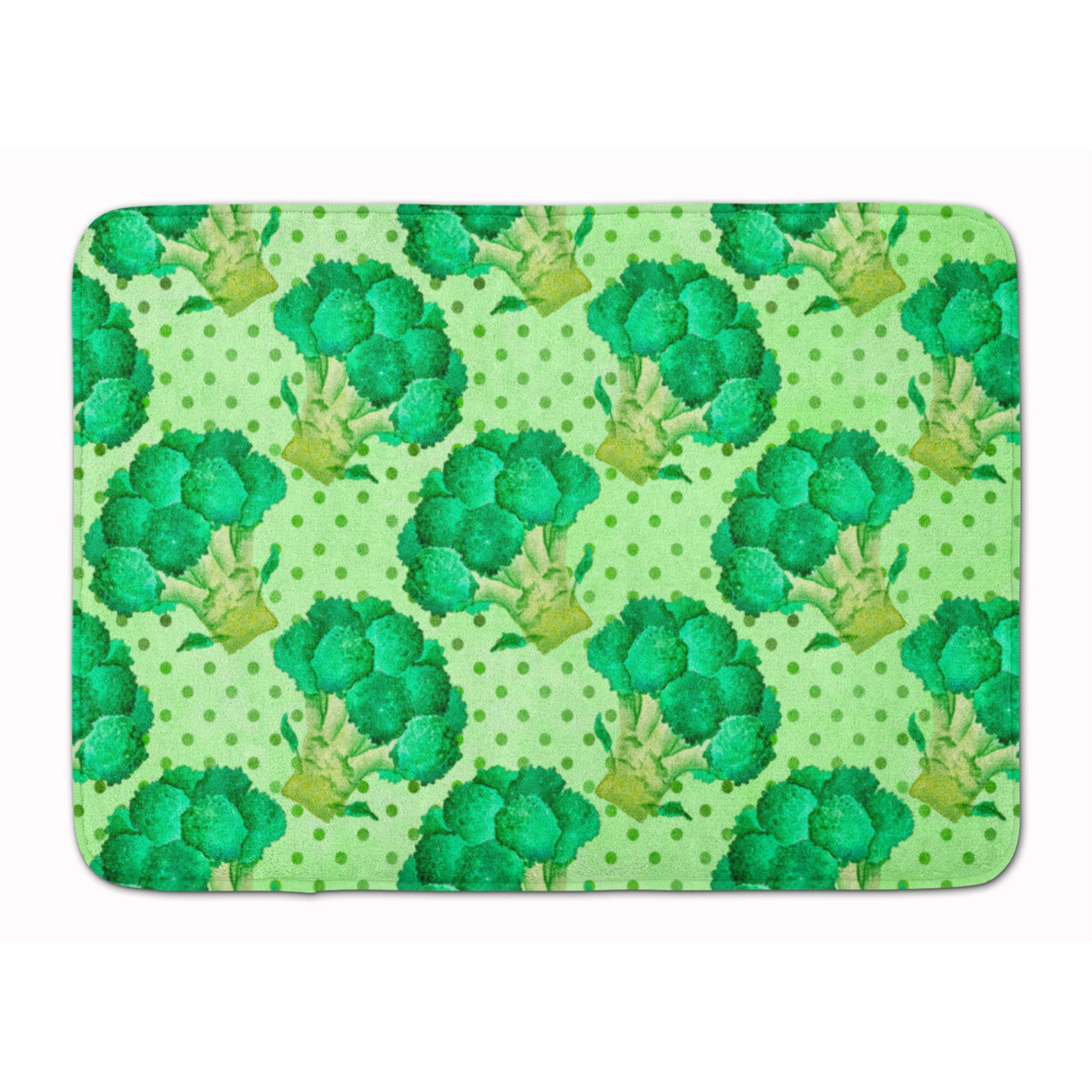 &quotCaroline's Treasures Watercolor Broccoli Floor Mat, 19"" H x 27"" W, Multicolor"