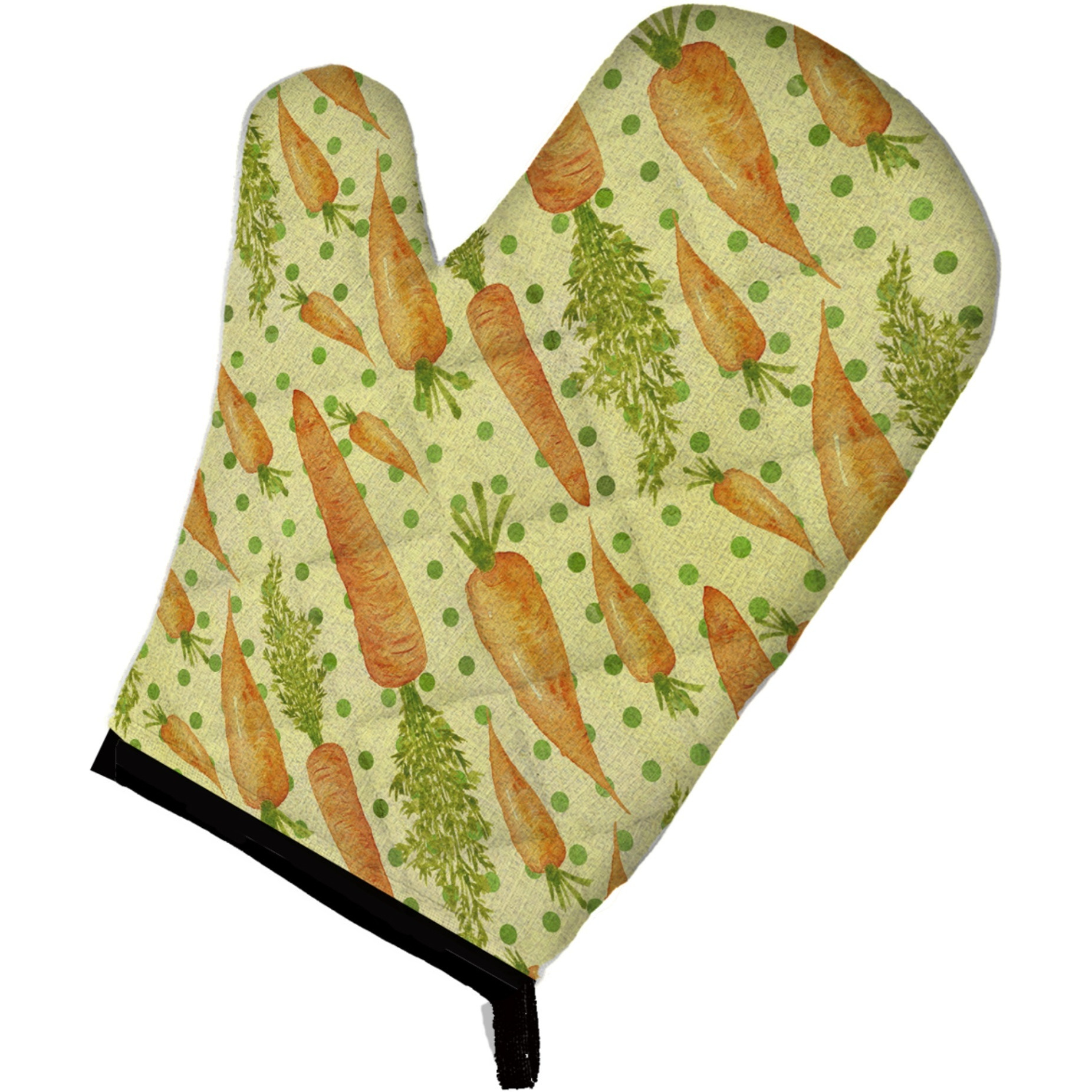 &quotCaroline's Treasures Watercolor Carrots Decorated Oven Mitt, 12"" x 8.5"", Multicolor"