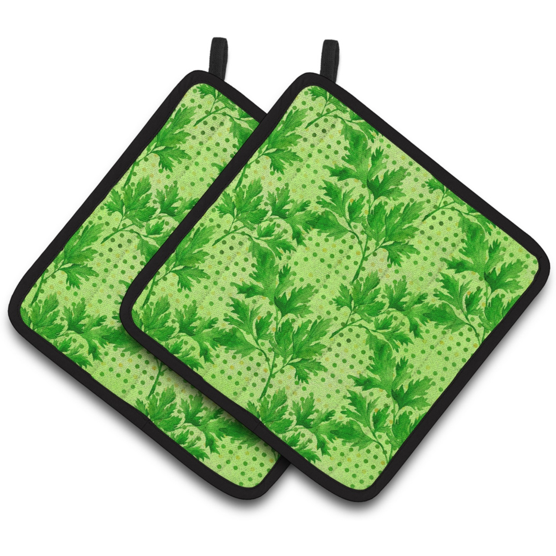 &quotCaroline's Treasures Watercolor Parsley Decorated Pot Holder, 7.5"" x 7.5"", Multicolor"