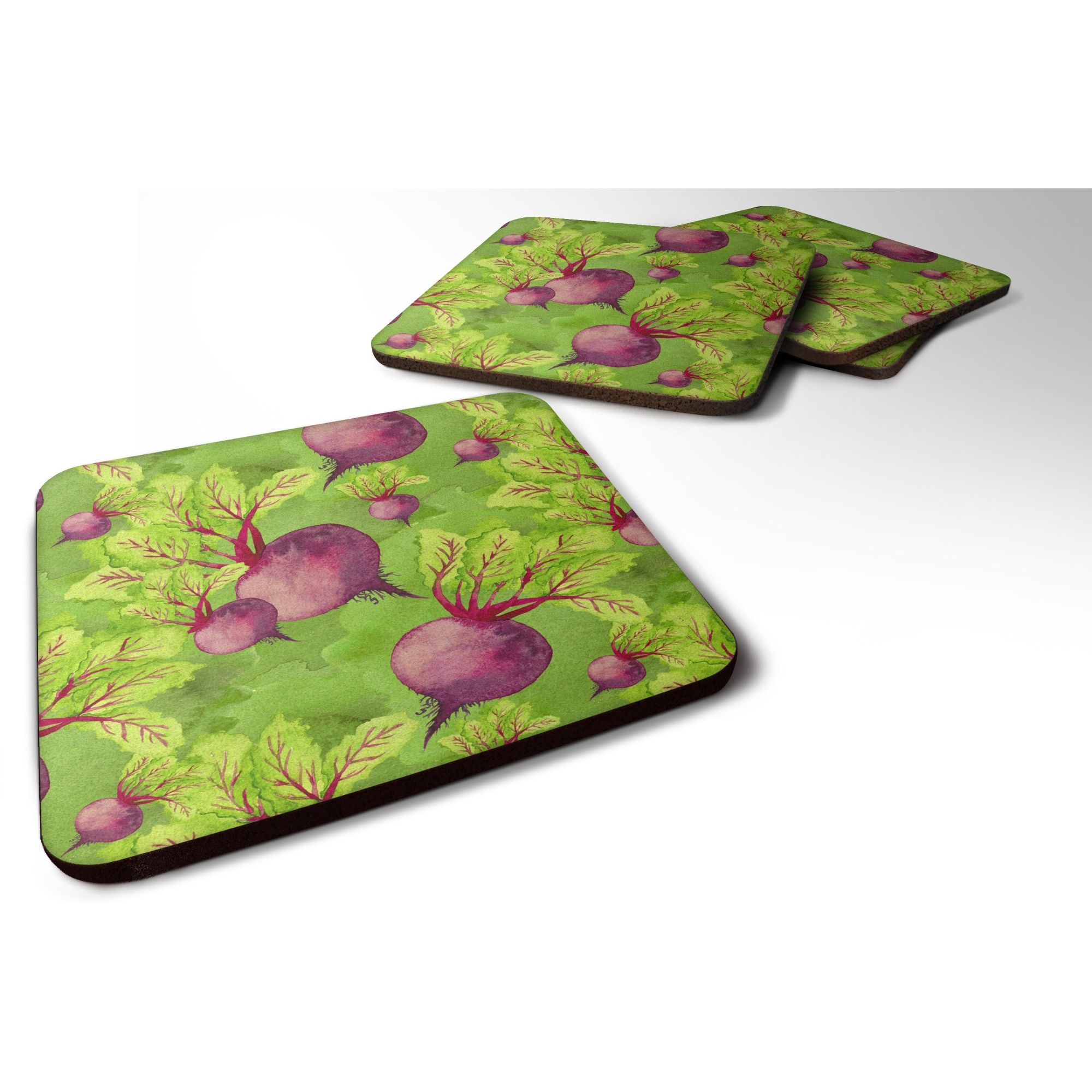 &quotCaroline's Treasures Watercolor Raddishes Decorative coasters, 3.5, Multicolor"