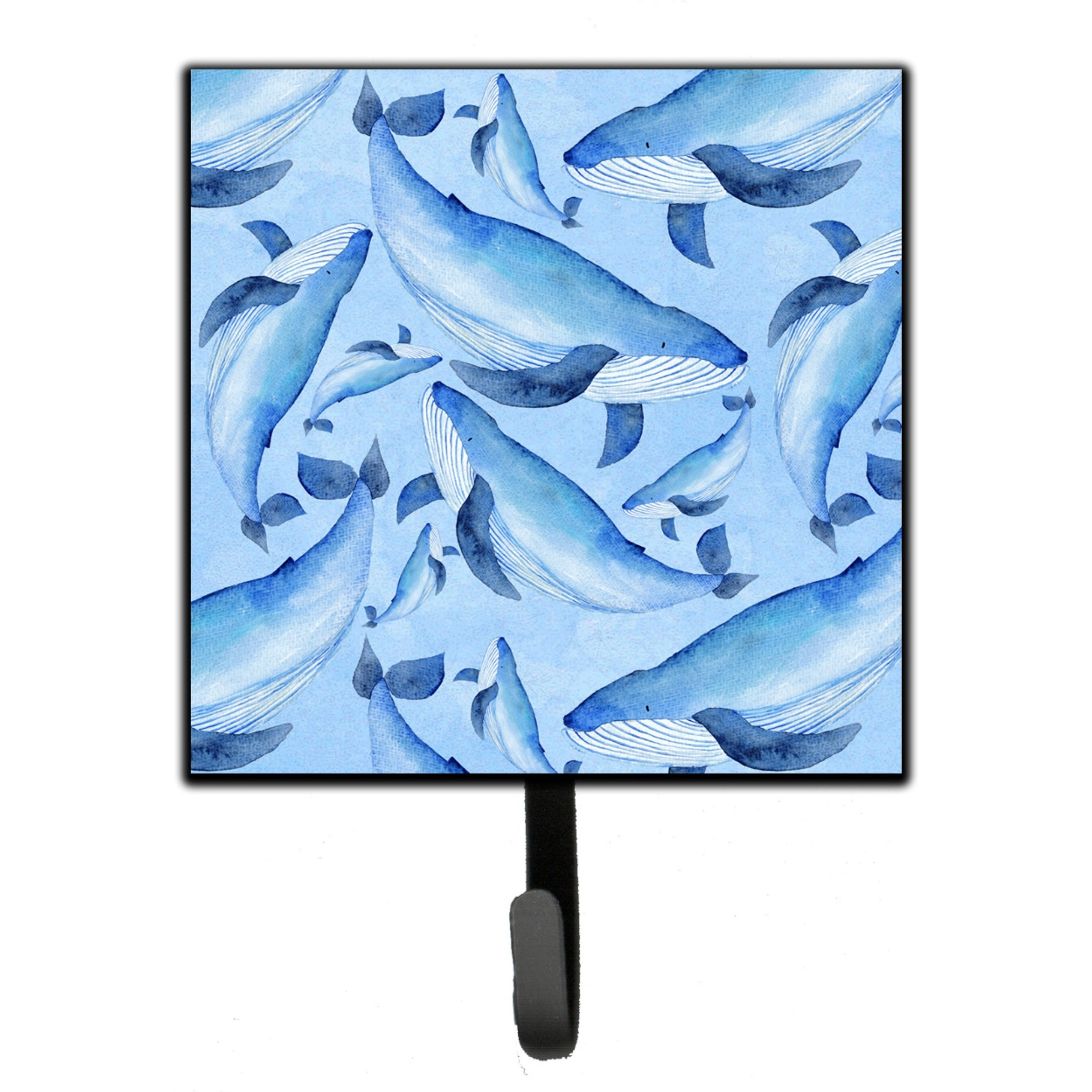 &quotCaroline's Treasures Watercolor Nautical Whales Wall Hook, Small, Multicolor"
