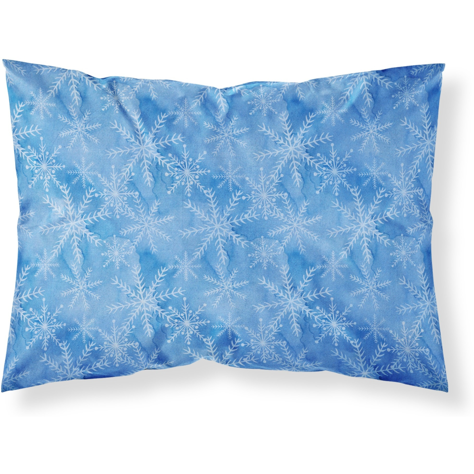 &quotCaroline's Treasures Watercolor Dark Blue Winter Snowflakes Pillowcase, Standard, Multicolor"