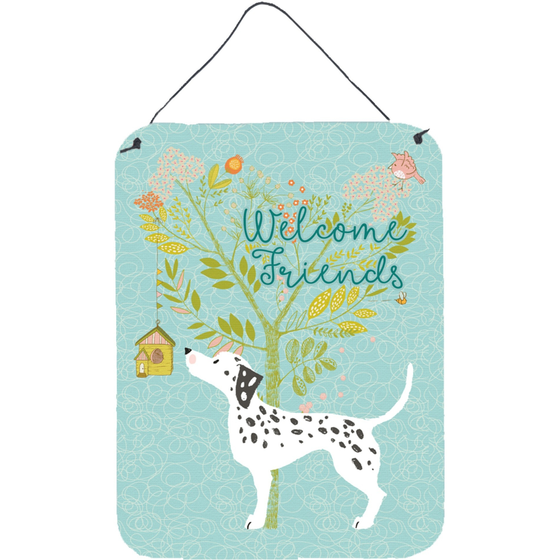 &quotCaroline's Treasures Welcome Friends Dalmatian Metal Print, 16h x 12w, Multicolor"