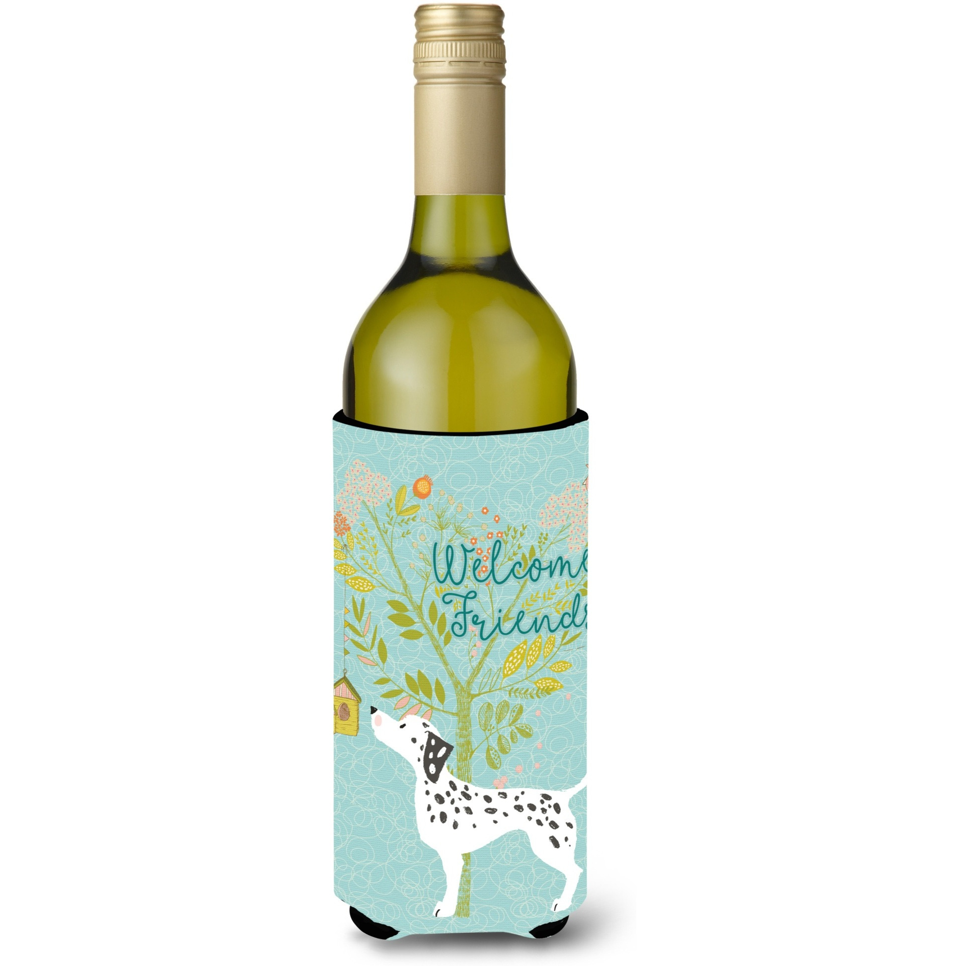 &quotCaroline's Treasures Welcome Friends Dalmatian Decorative Bottle Hugger, 750 ml, Multicolor"
