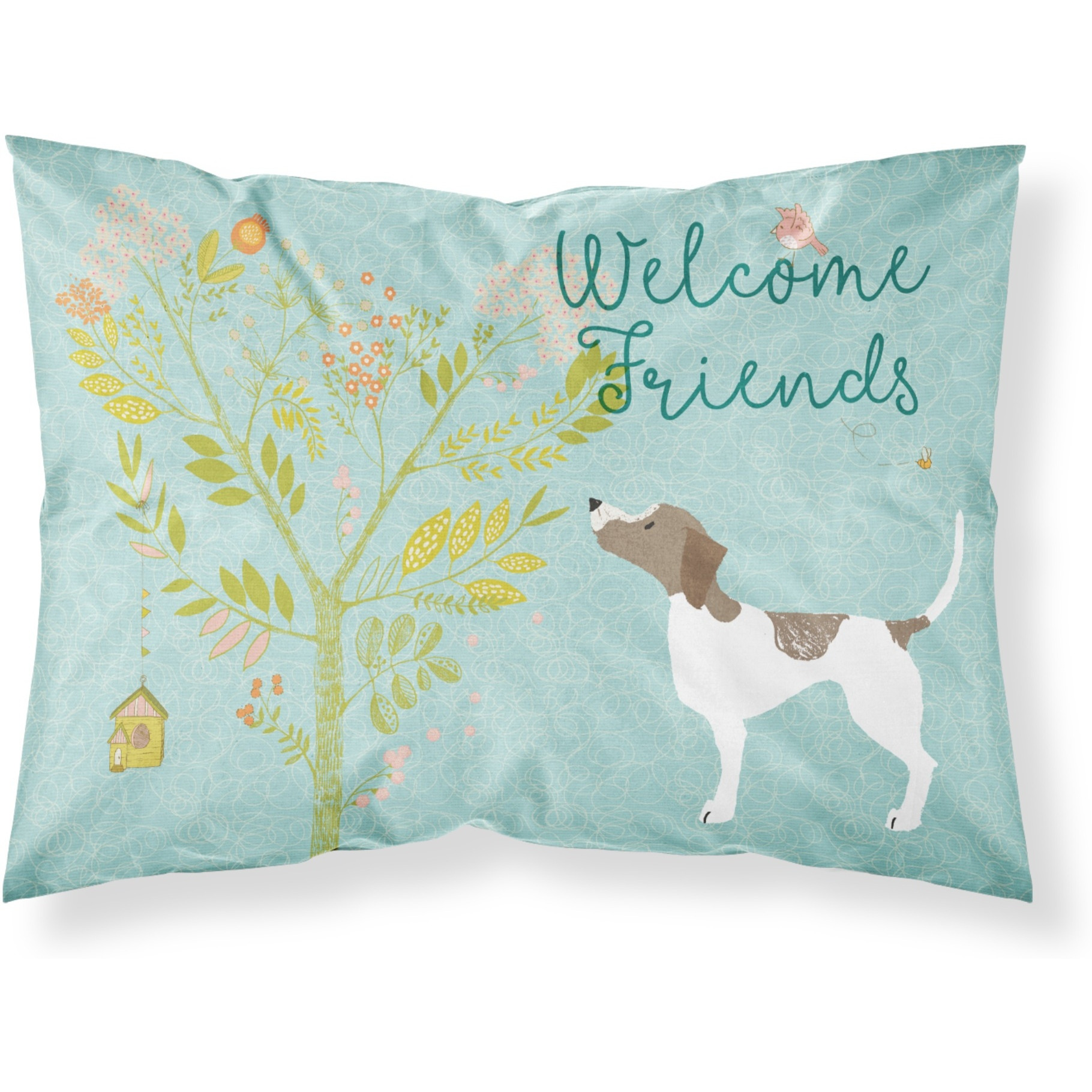 &quotCaroline's Treasures "&quotWelcome Friends Pointer"" Printed, Polyester Envelope Closure pillowcase, Standard, Multicolor"