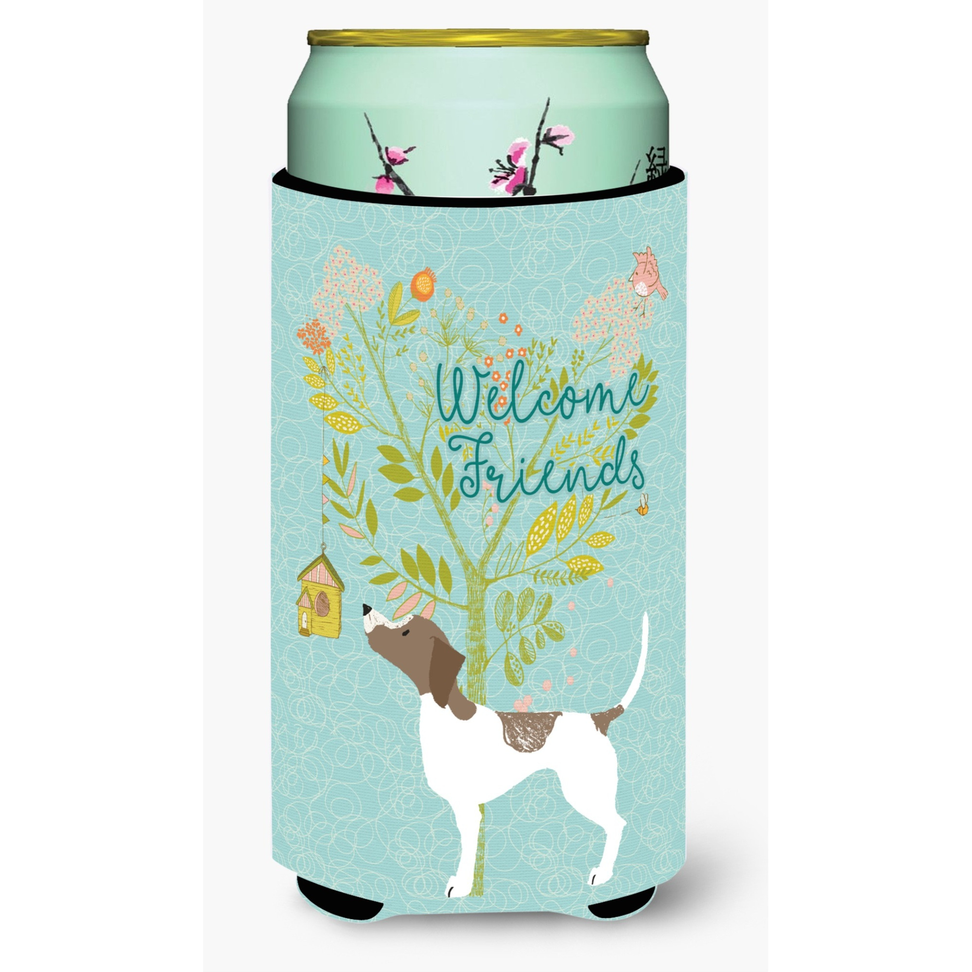 &quotCaroline's Treasures Welcome Friends Pointer Decorative Can Hugger, Tall Boy, Multicolor"