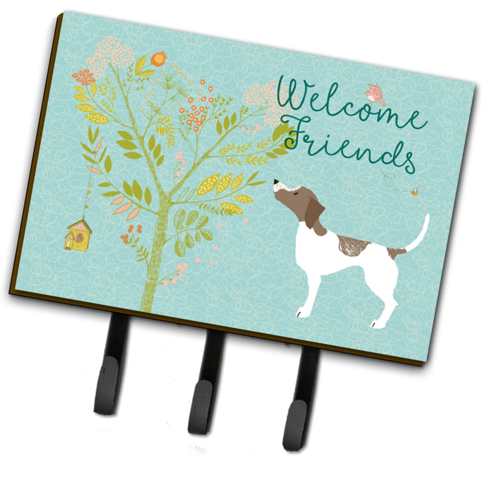 &quotCaroline's Treasures Welcome Friends Pointer Wall Hook, Triple, Multicolor"