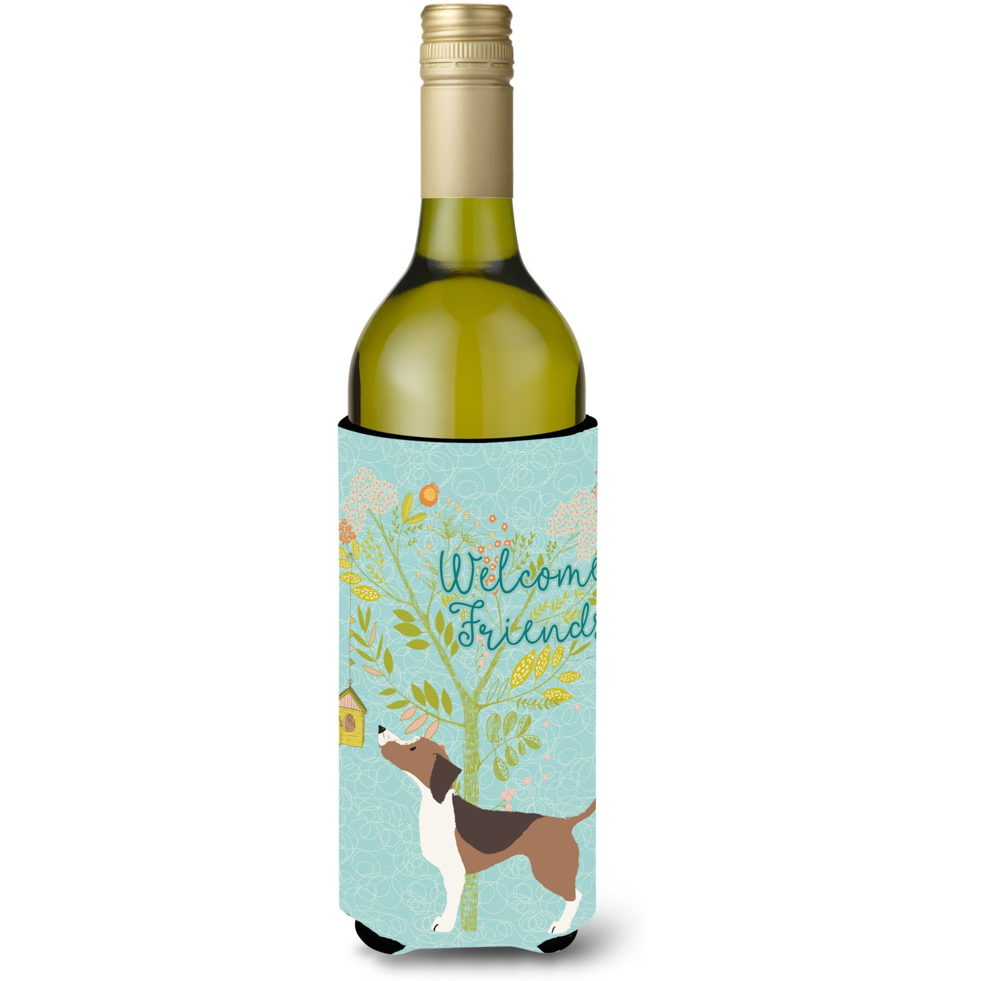 &quotCaroline's Treasures Welcome Friends Beagle Decorative Bottle Hugger, 750 ml, Multicolor"
