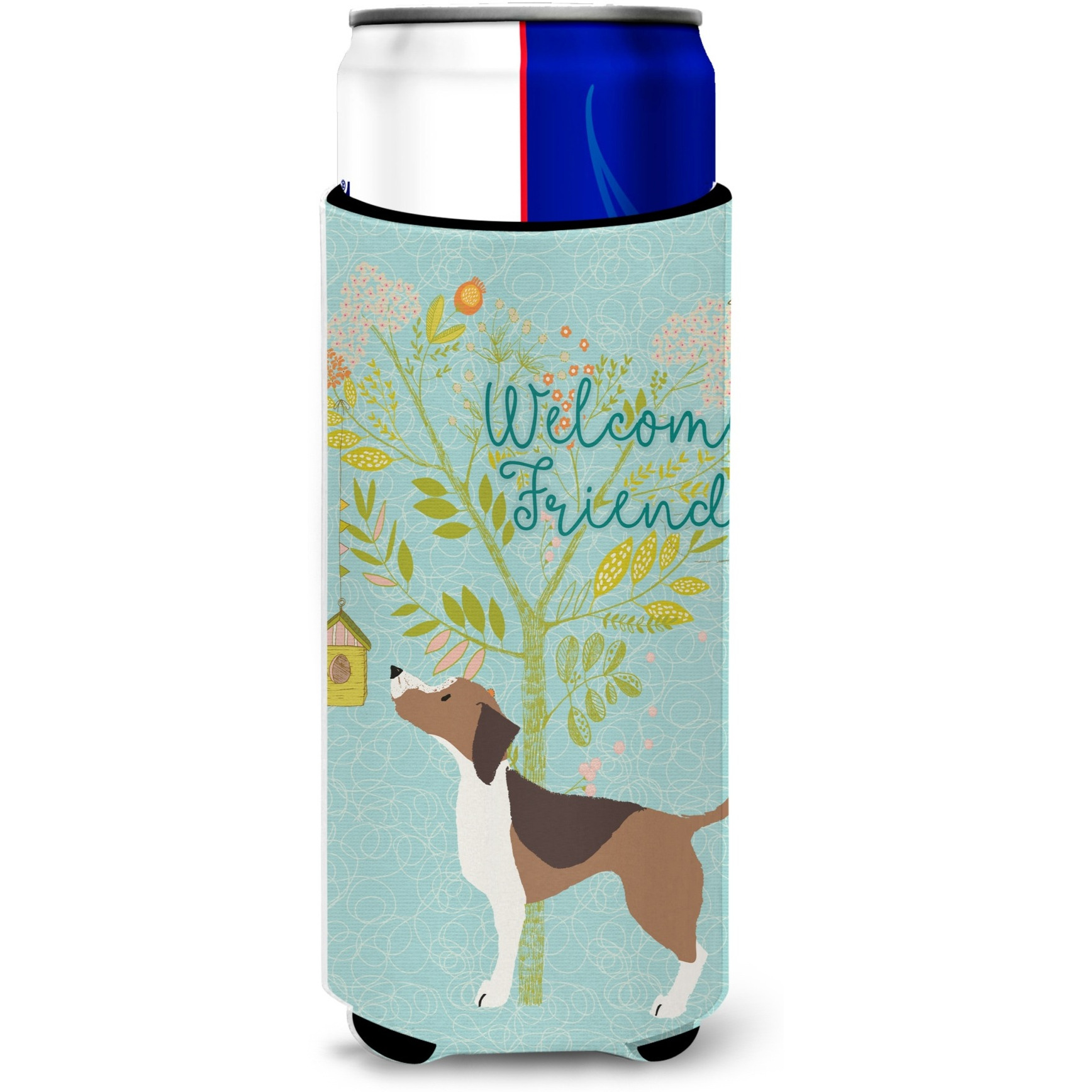 &quotCaroline's Treasures Welcome Friends Beagle Decorative Can Hugger, Multicolor"