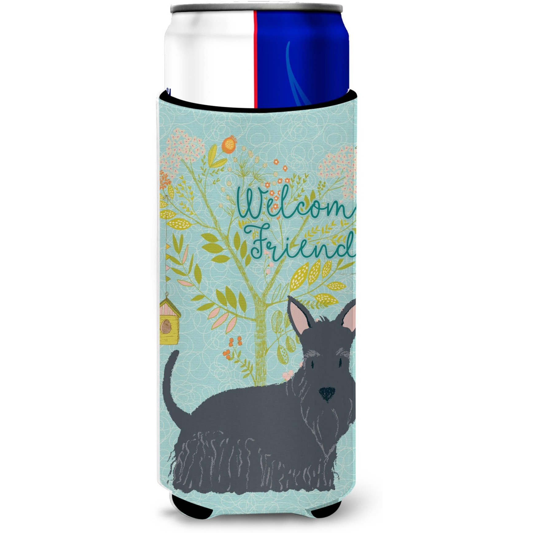 &quotCaroline's Treasures Welcome Friends Scottish Terrier Decorative Can Hugger, Multicolor"