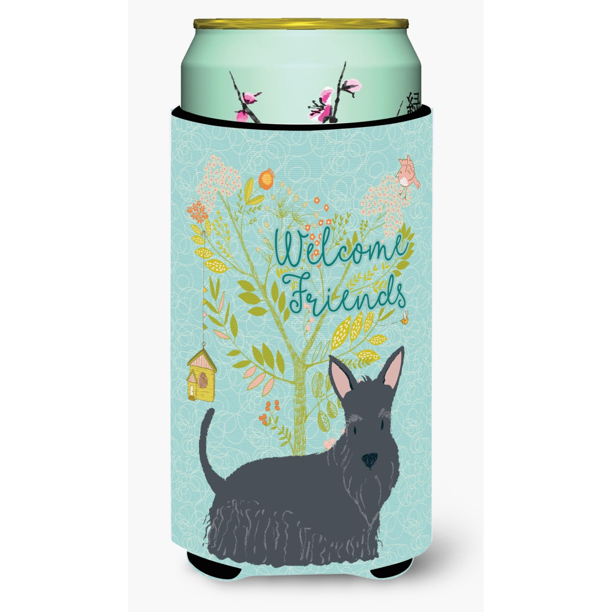 &quotCaroline's Treasures Welcome Friends Scottish Terrier Decorative Can Hugger, Tall Boy, Multicolor"