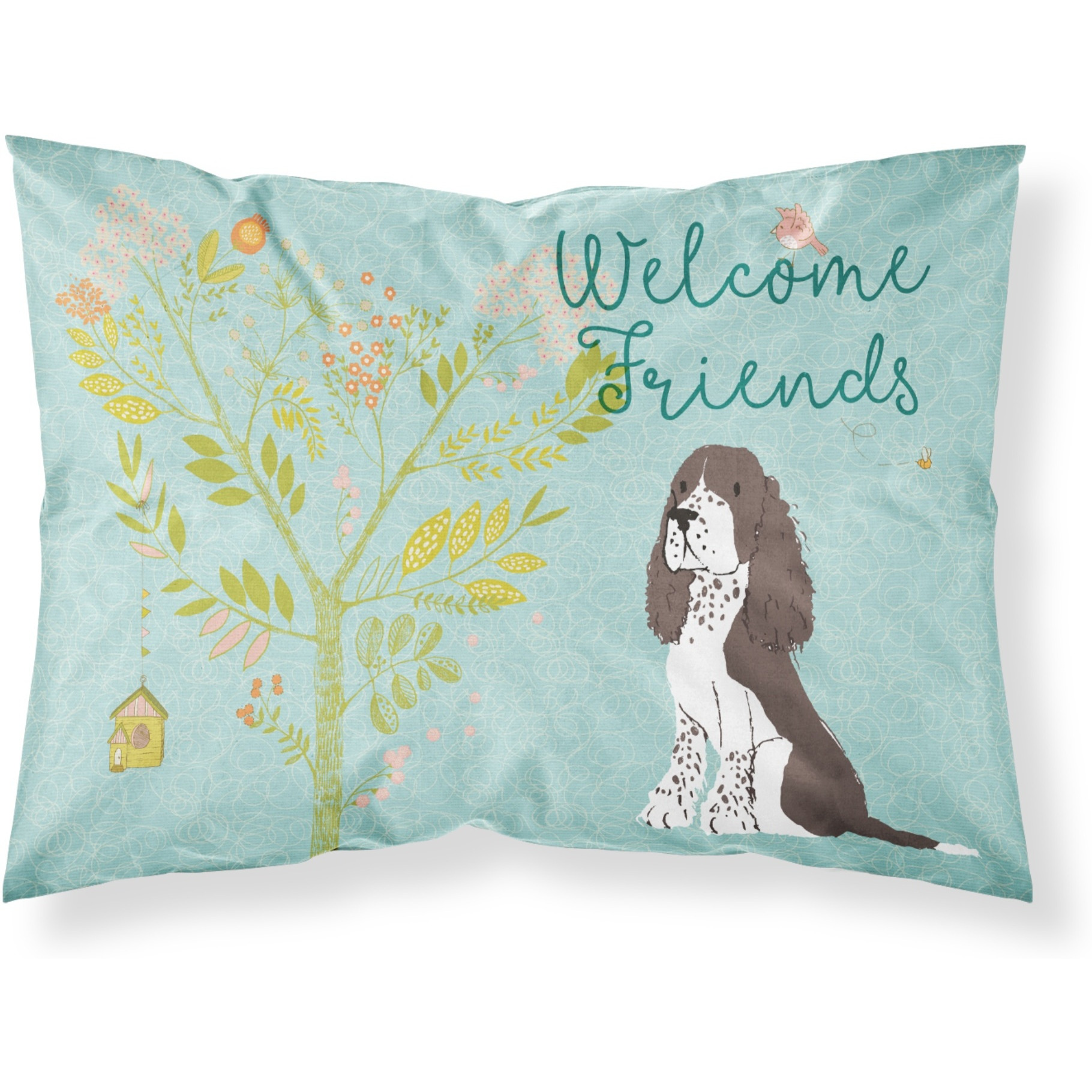 &quotCaroline's Treasures Welcome Friends Brown Springer Spaniel Pillowcase, Standard"