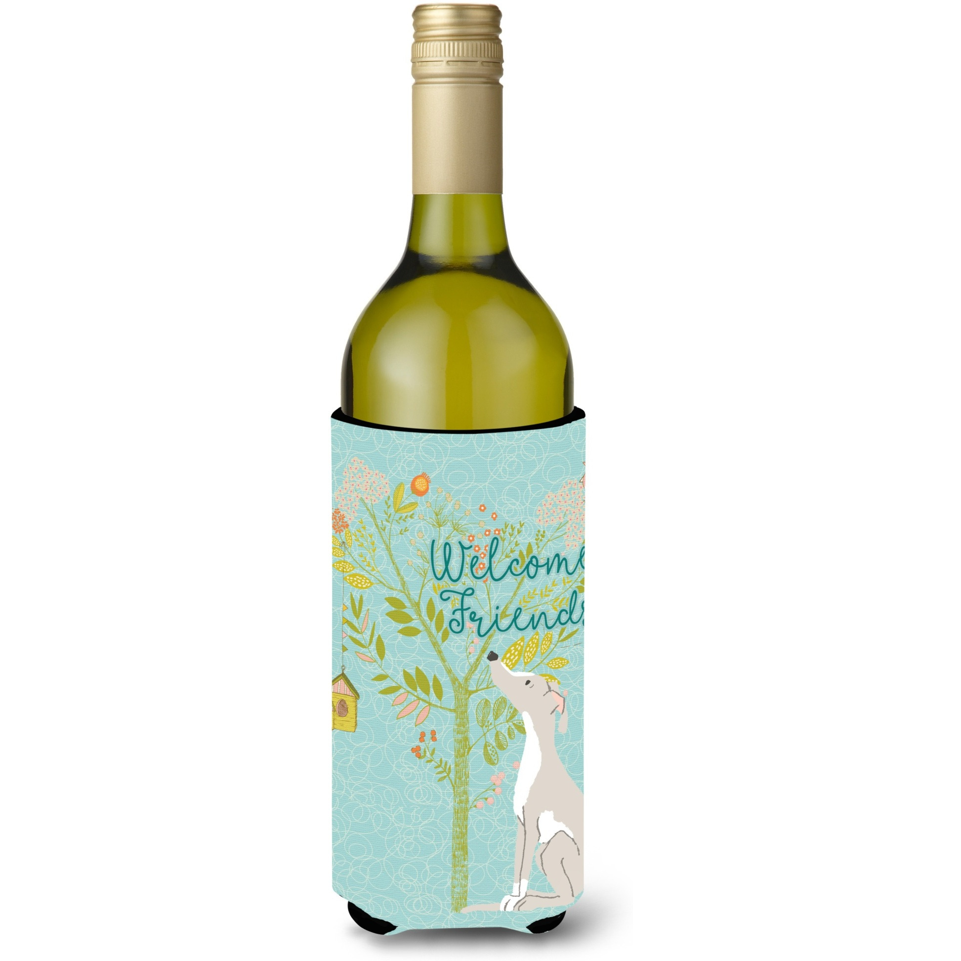 &quotCaroline's Treasures Welcome Friends Italian Greyhound Decorative Bottle Hugger, 750 ml, Multicolor"