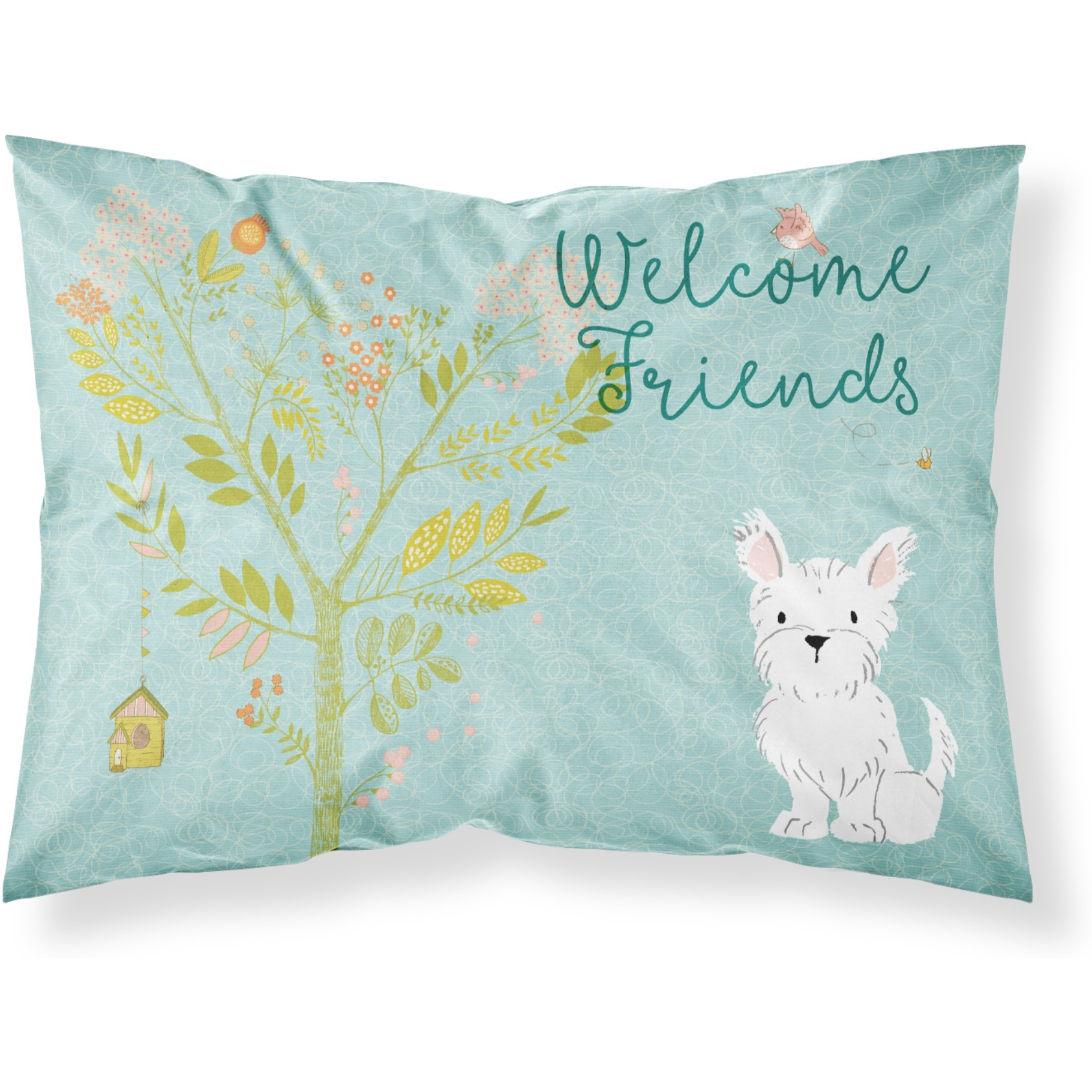 &quotCaroline's Treasures Welcome Friends Westie Pillowcase, Standard"