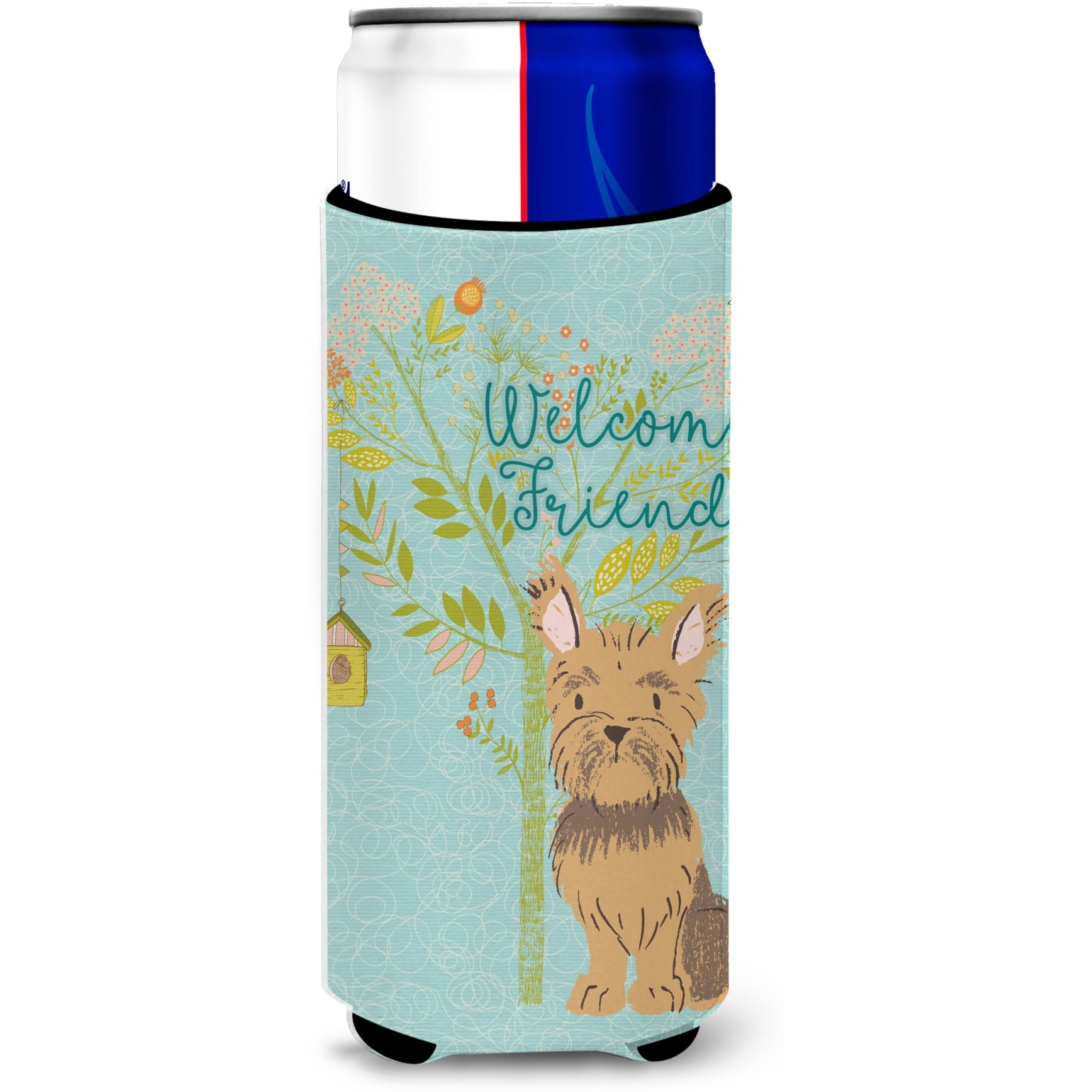 &quotCaroline's Treasures Welcome Friends Yorkie Decorative Can Hugger, Multicolor"