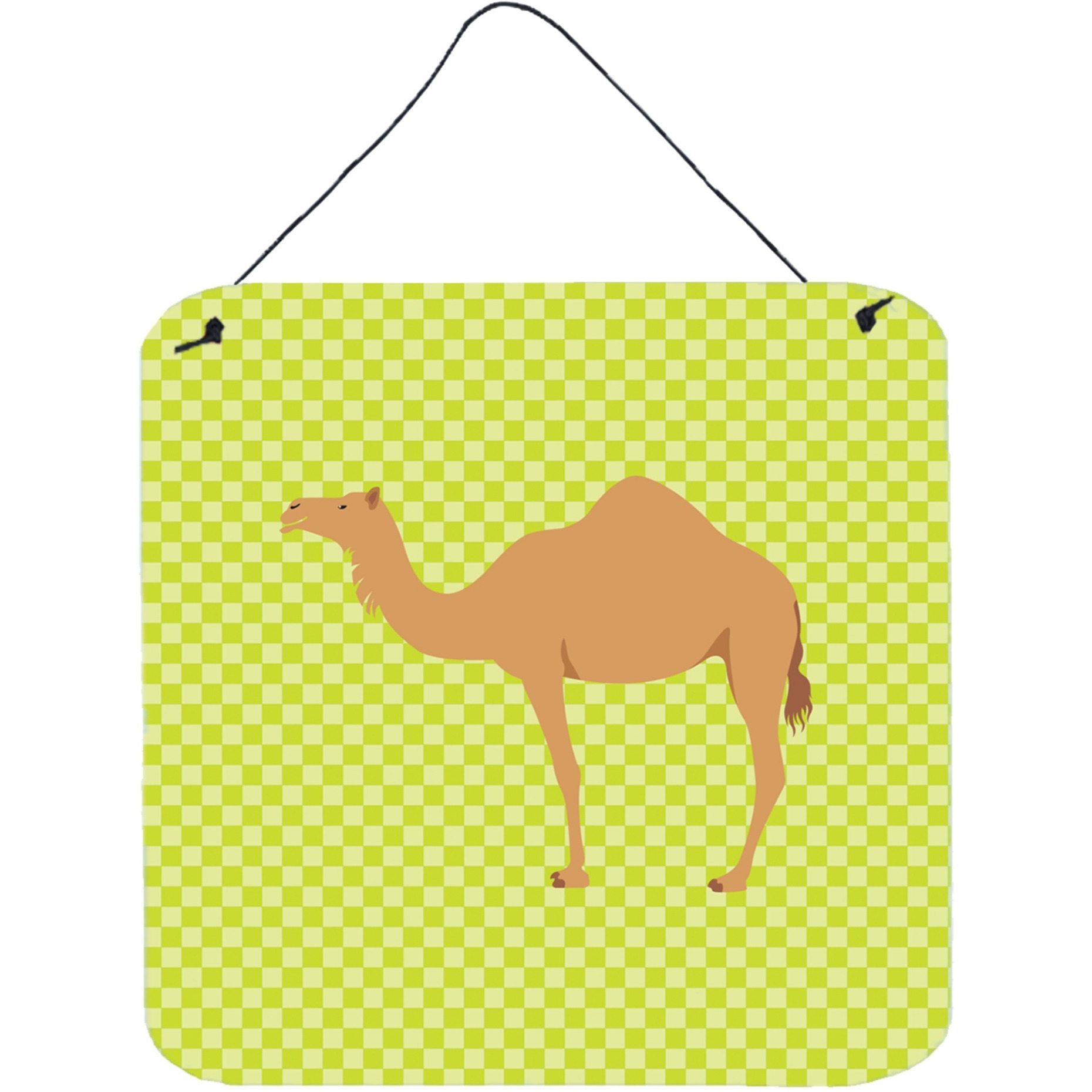 &quotCaroline's Treasures Green Arabian Camel Dromedary Metal Print, 6"" H x 6"" W"