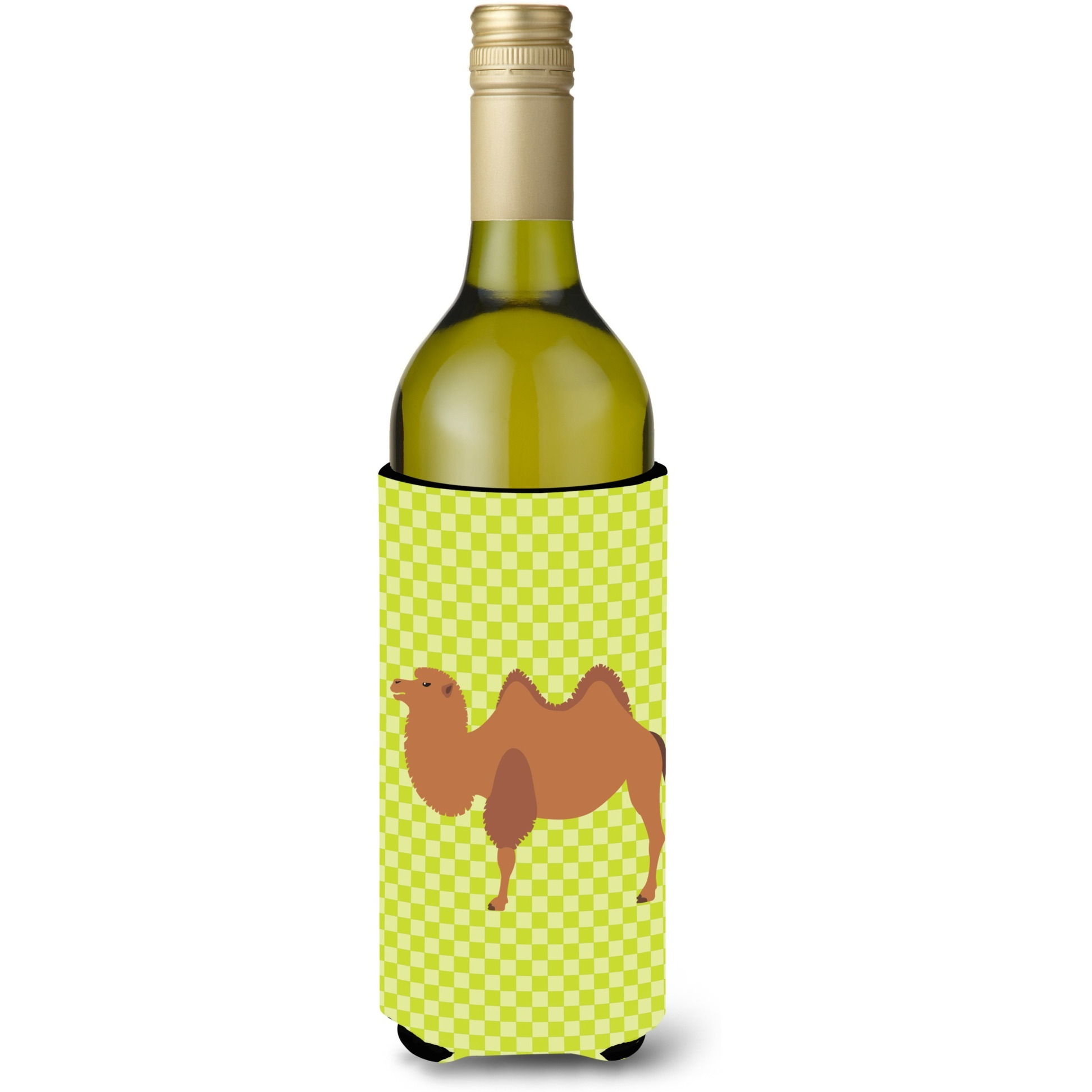&quotCaroline's Treasures Bactrian Camel Green Decorative Bottle Hugger, 750 ml, Multicolor"