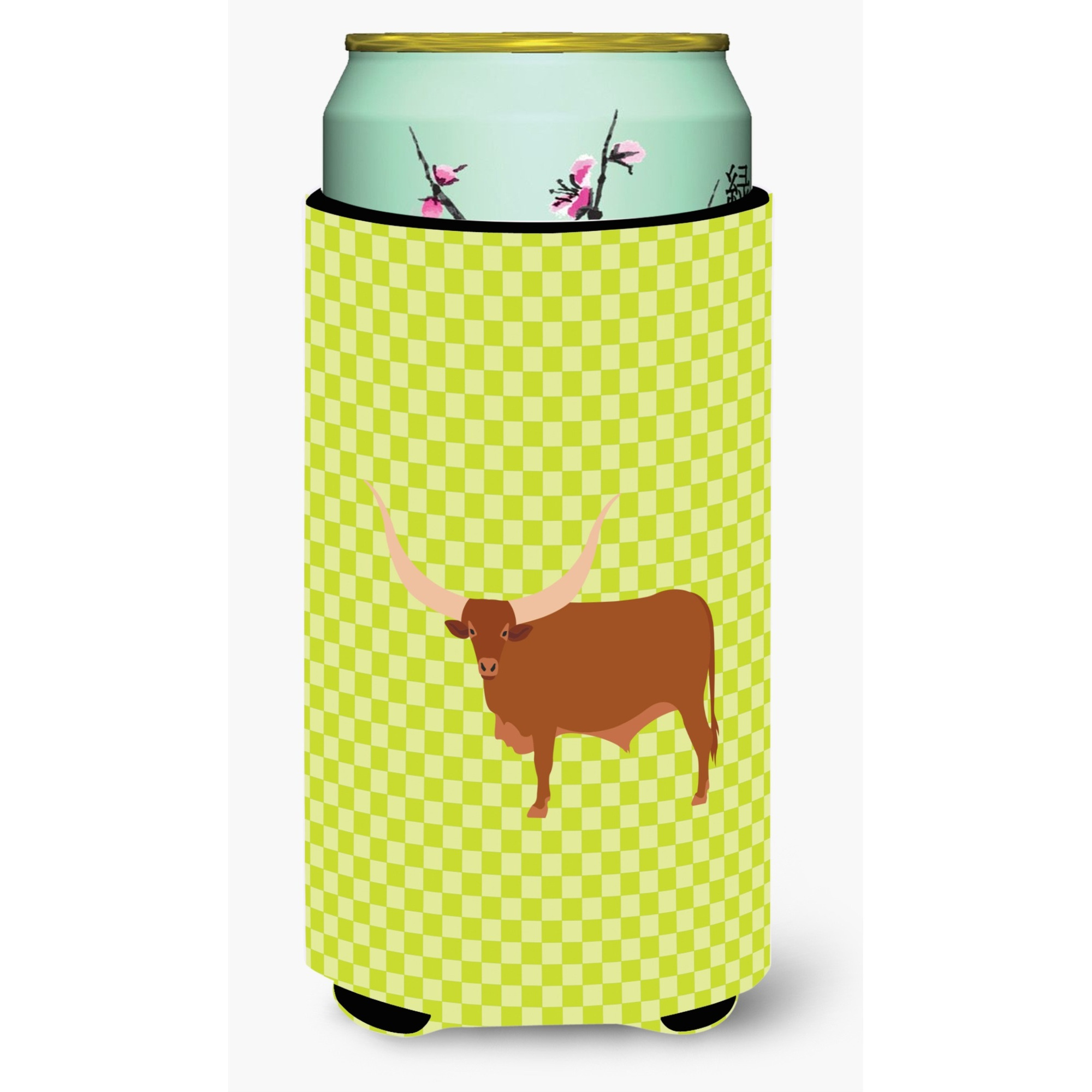 &quotCaroline's Treasures Ankole-Watusu Cow Green Decorative Can Hugger, Tall Boy, Multicolor"