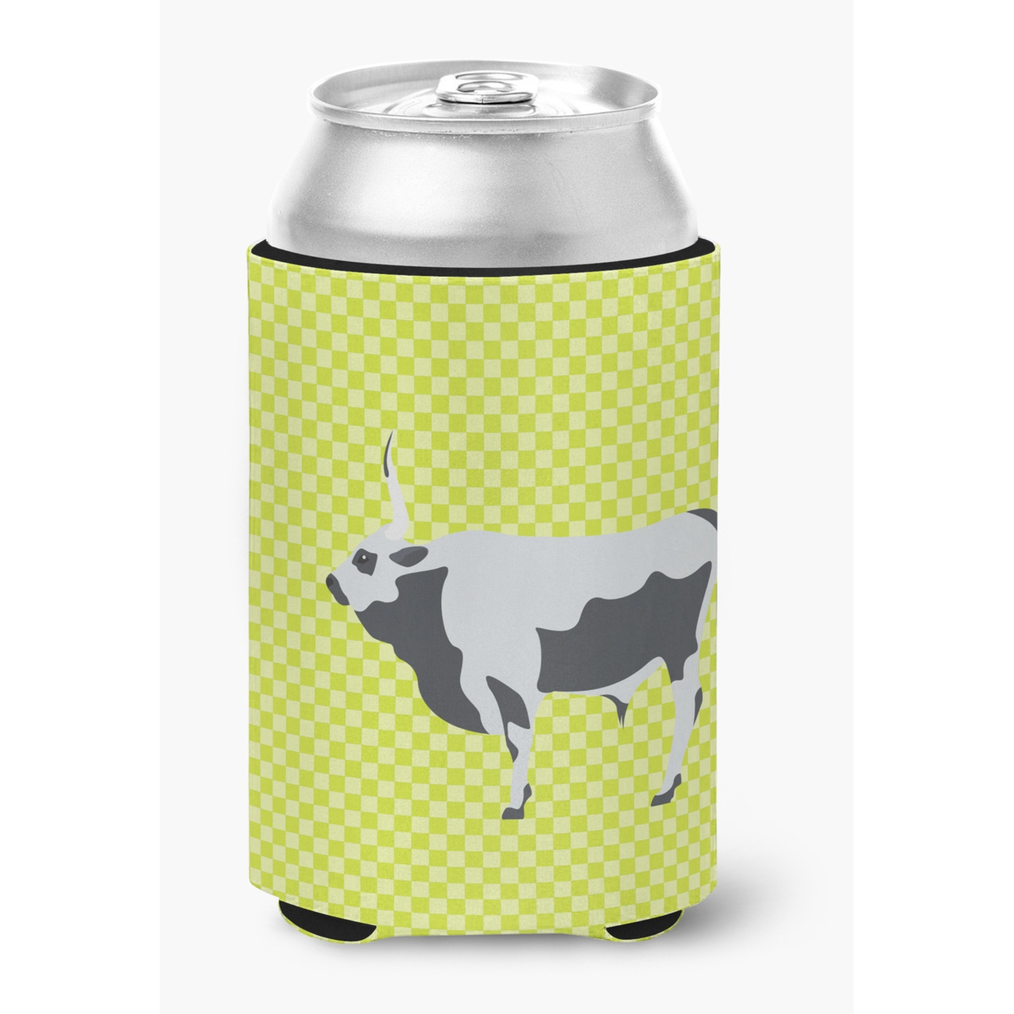 &quotCaroline's Treasures Hungarian Grey Steppe Cow Green Decorative Can Hugger, Multicolor"
