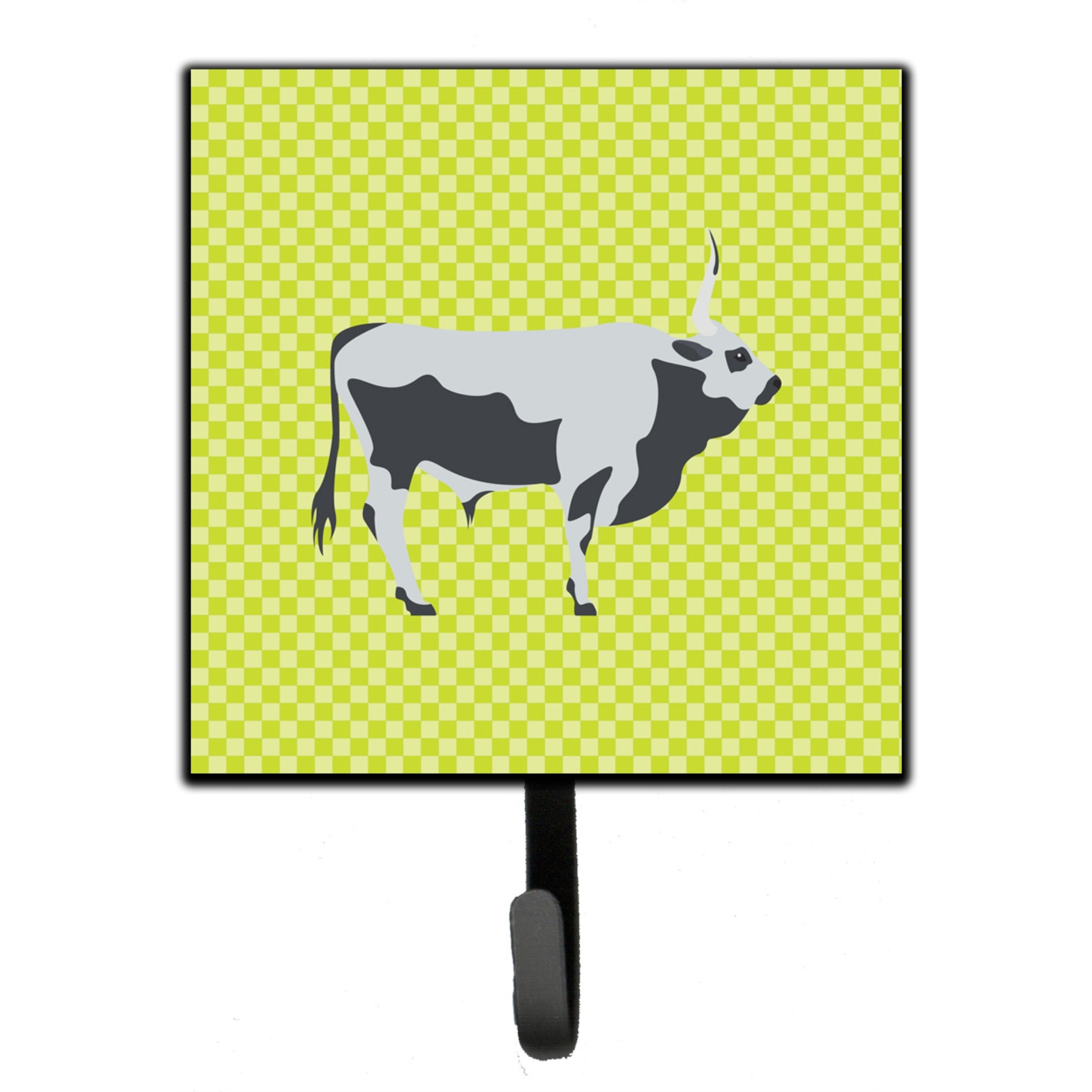 &quotCaroline's Treasures Hungarian Grey Steppe Cow Green Wall Hook, Small, Multicolor"