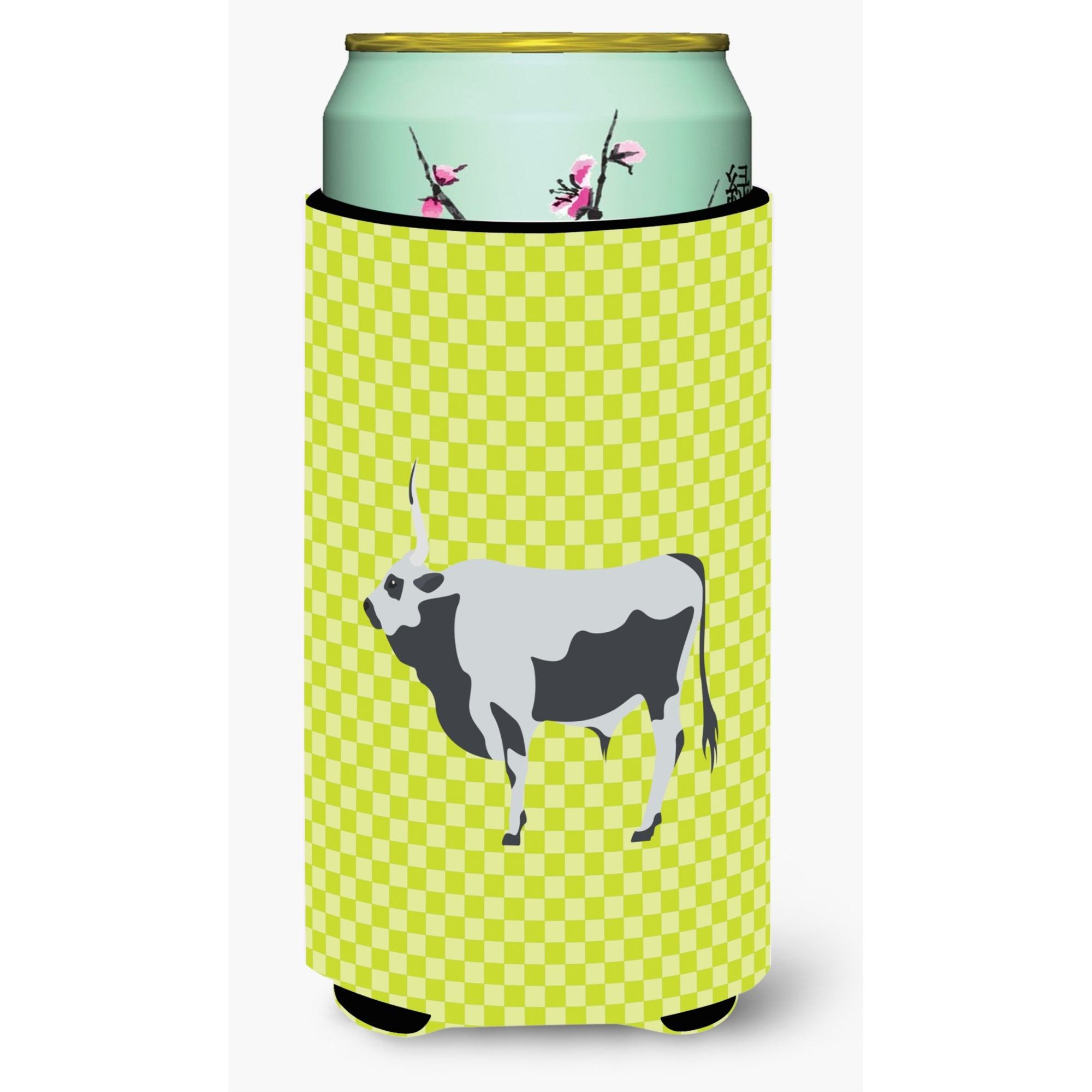 &quotCaroline's Treasures Hungarian Grey Steppe Cow Green Decorative Can Hugger, Tall Boy, Multicolor"