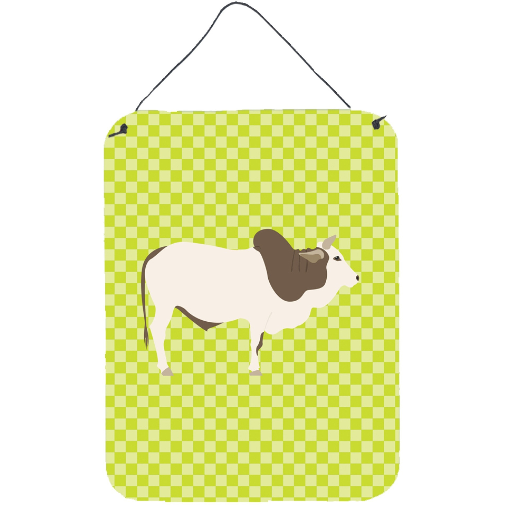 &quotCaroline's Treasures Malvi Cow Green Metal Print, 16hx12w, Multicolor"