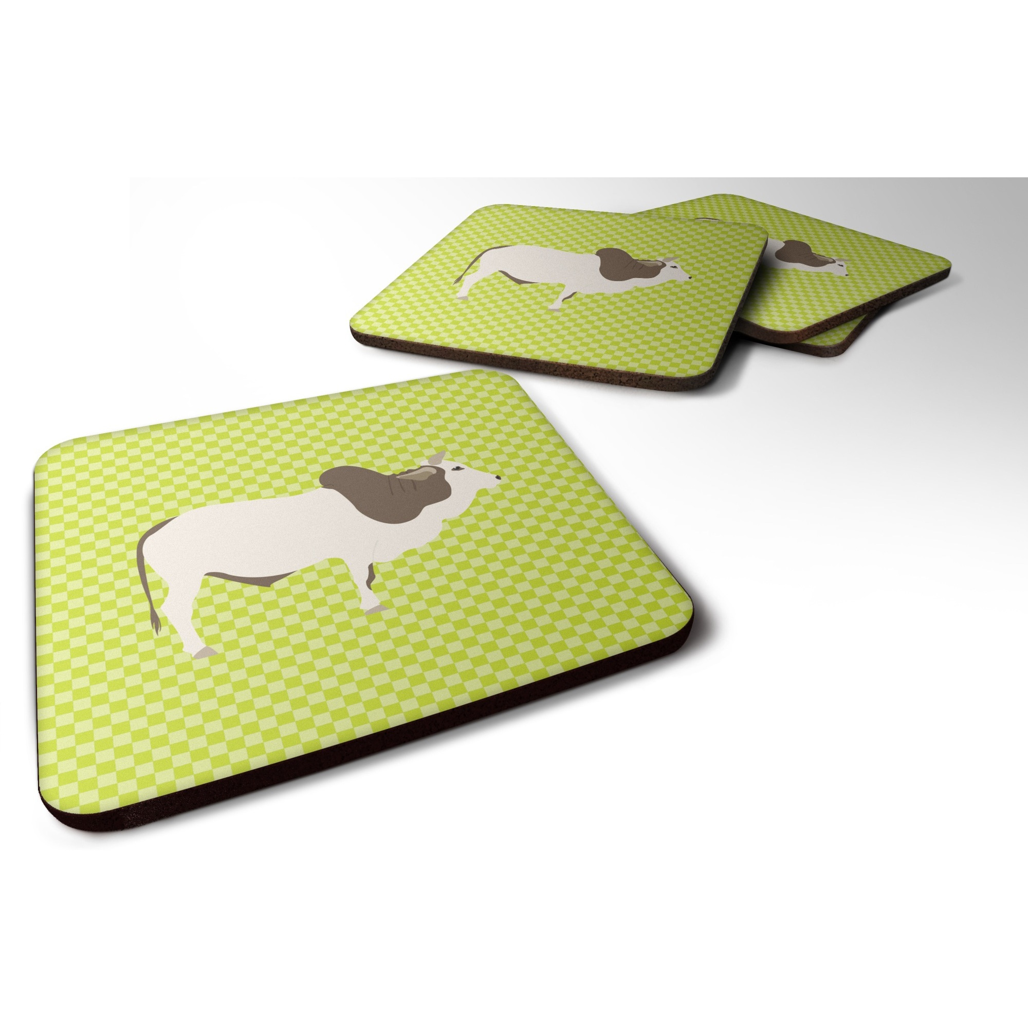 &quotCaroline's Treasures Malvi Cow Green Decorative coasters, 3.5, Multicolor"