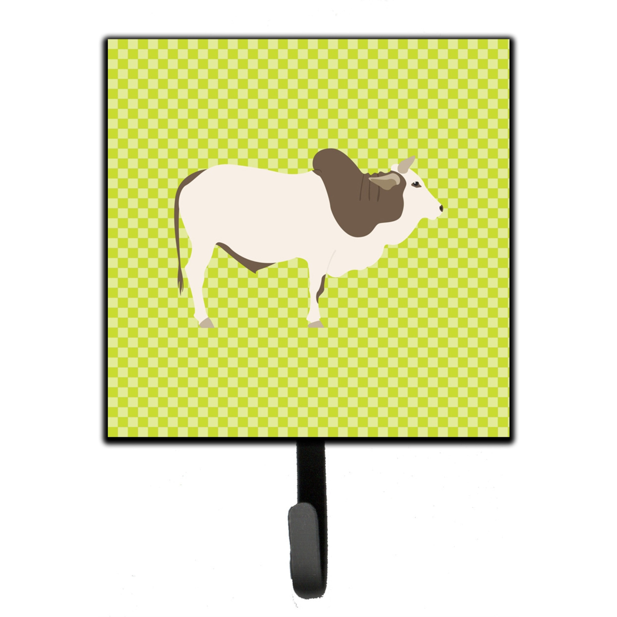 &quotCaroline's Treasures Malvi Cow Green Wall Hook, Small, Multicolor"