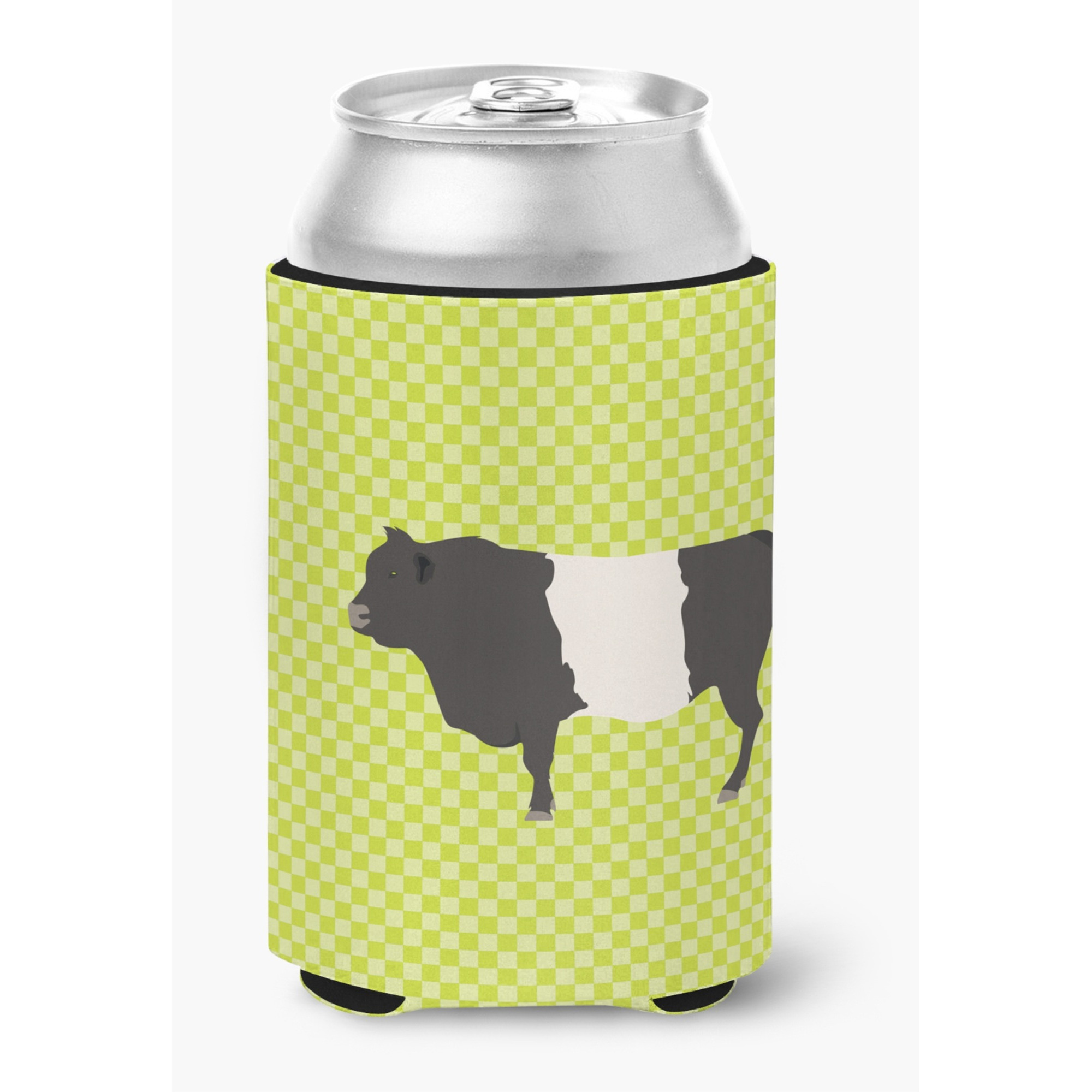 &quotCaroline's Treasures Belted Galloway Cow Green Decorative Can Hugger, Multicolor"