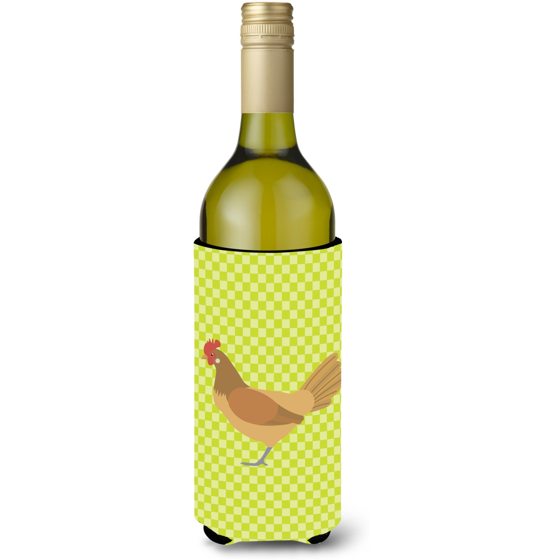 &quotCaroline's Treasures Frisian Friesian Chicken Green Decorative Bottle Hugger, 750 ml, Multicolor"