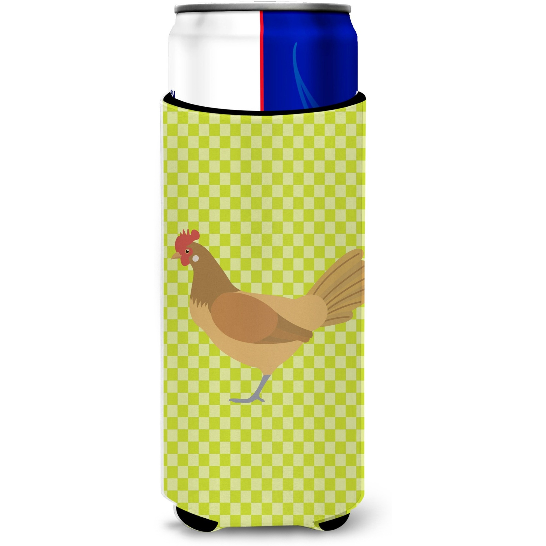 &quotCaroline's Treasures Frisian Friesian Chicken Green Decorative Can Hugger, Slim, Multicolor"