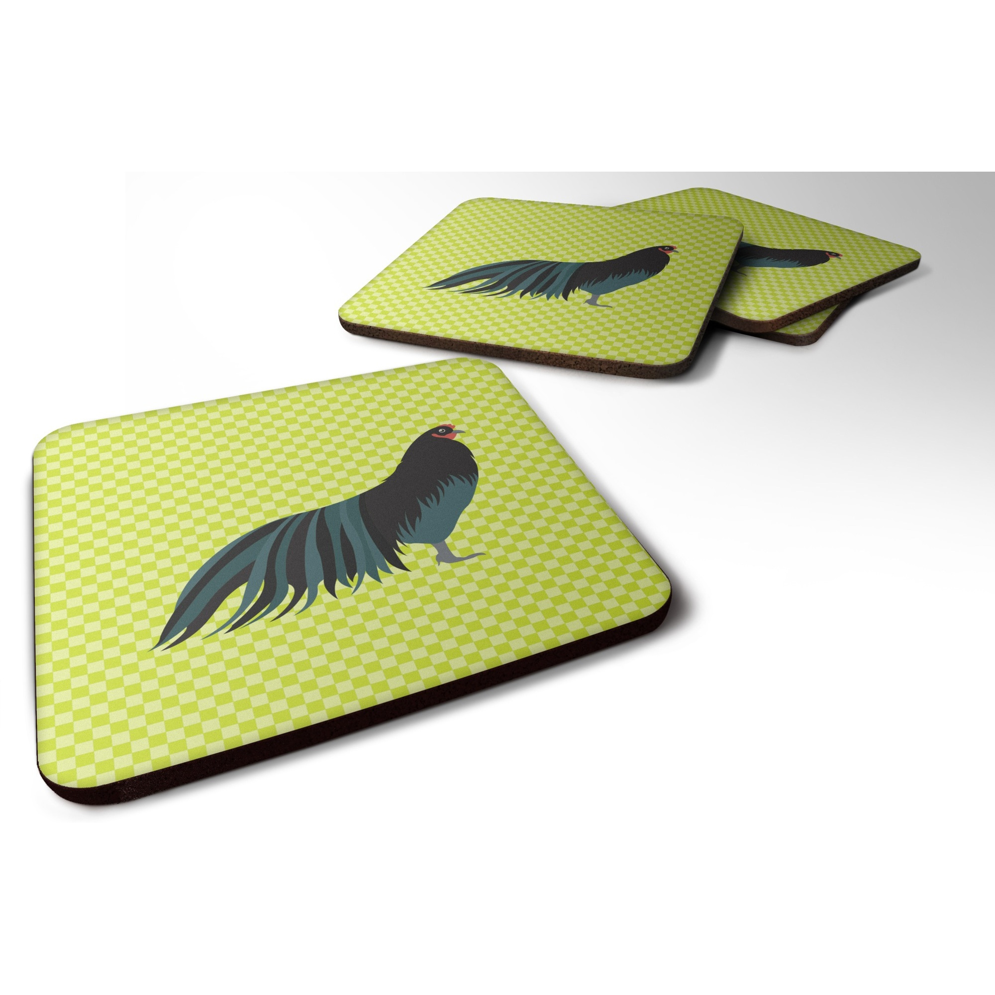&quotCaroline's Treasures Sumatra Chicken Green Decorative coasters, 3.5, Multicolor"