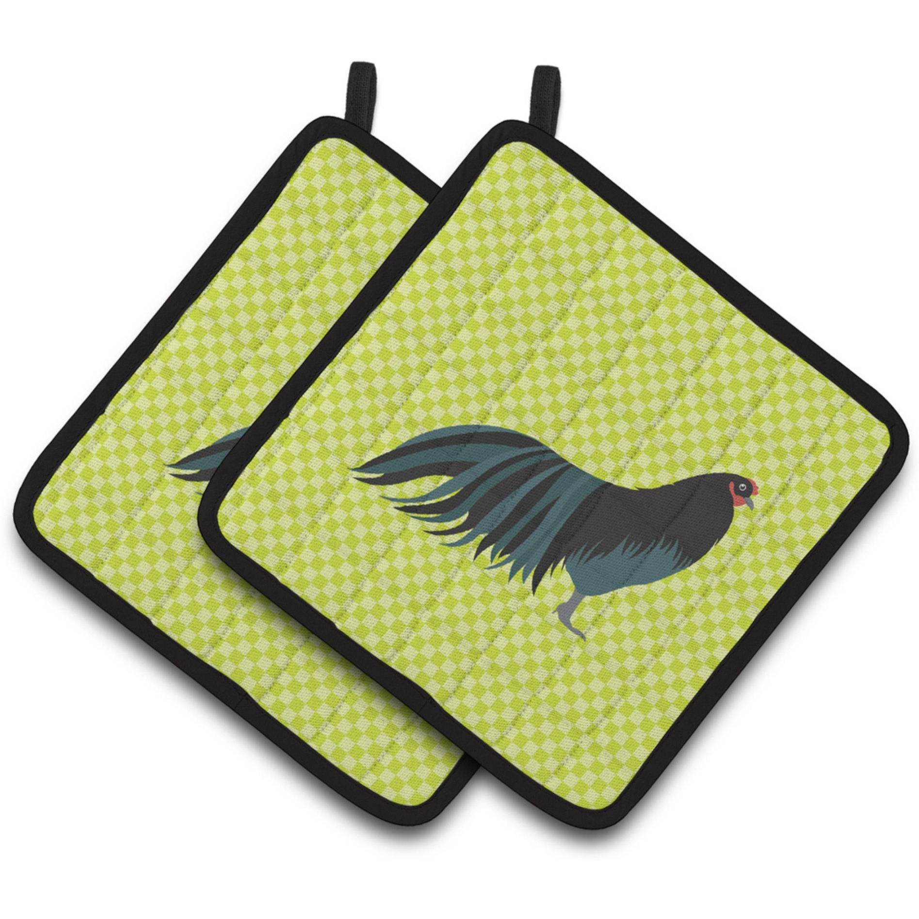 &quotCaroline's Treasures Sumatra Chicken Green Decorated Pot Holder, 7.5"" x 7.5"""