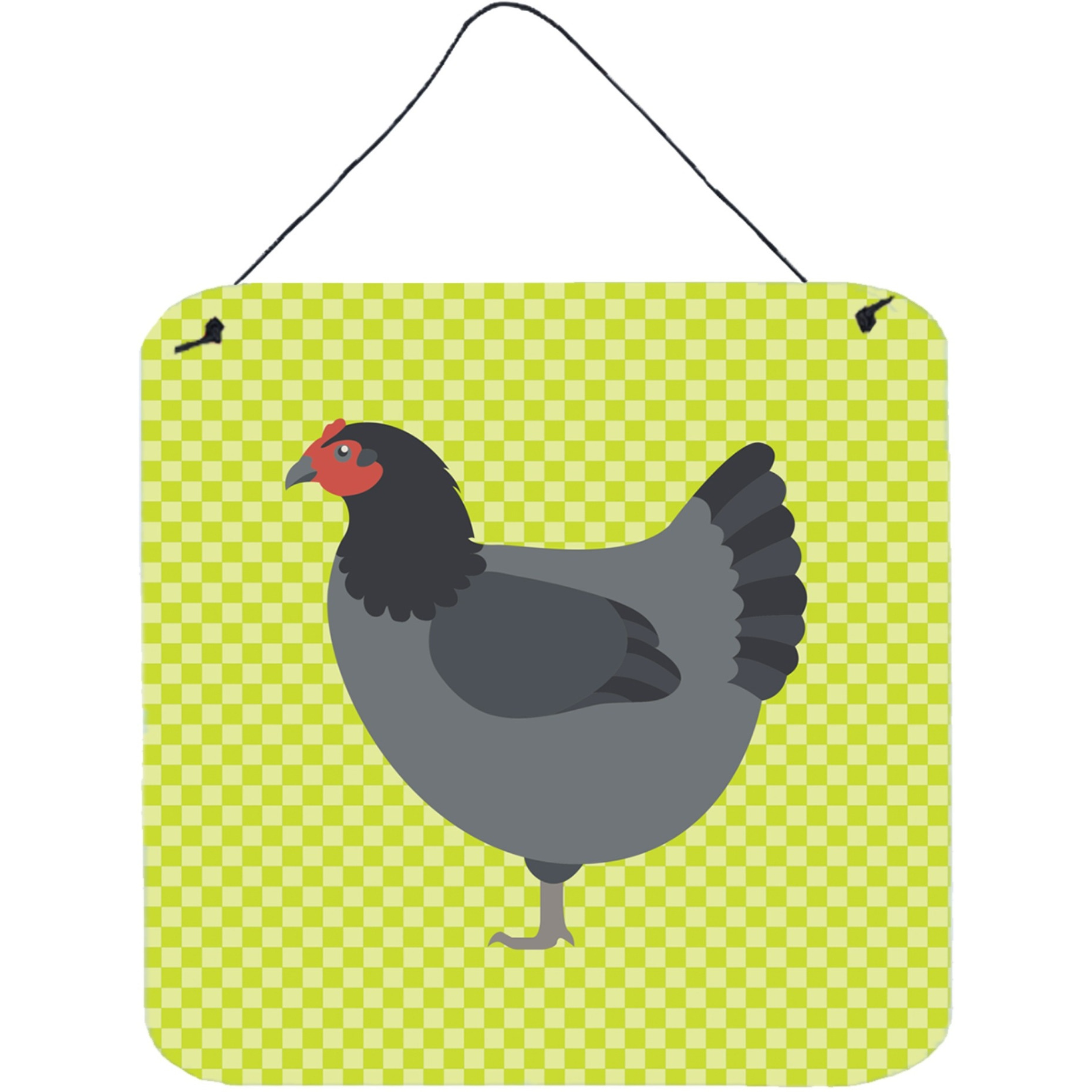 &quotCaroline's Treasures Green Jersey Giant Chicken Metal Print, 6hx6w"