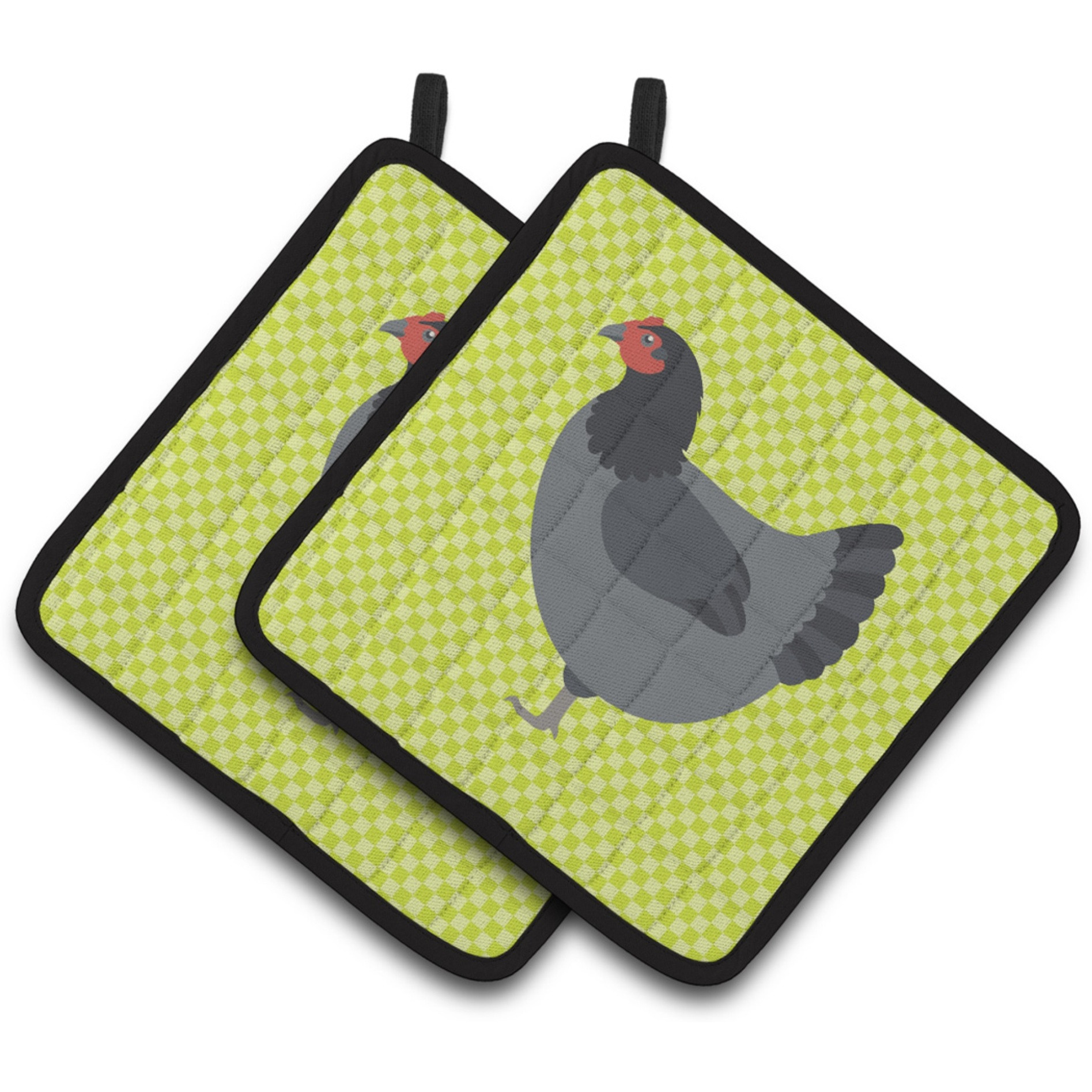 &quotCaroline's Treasures Jersey Giant Chicken Green Decorated Pot Holder, 7.5"" x 7.5"""