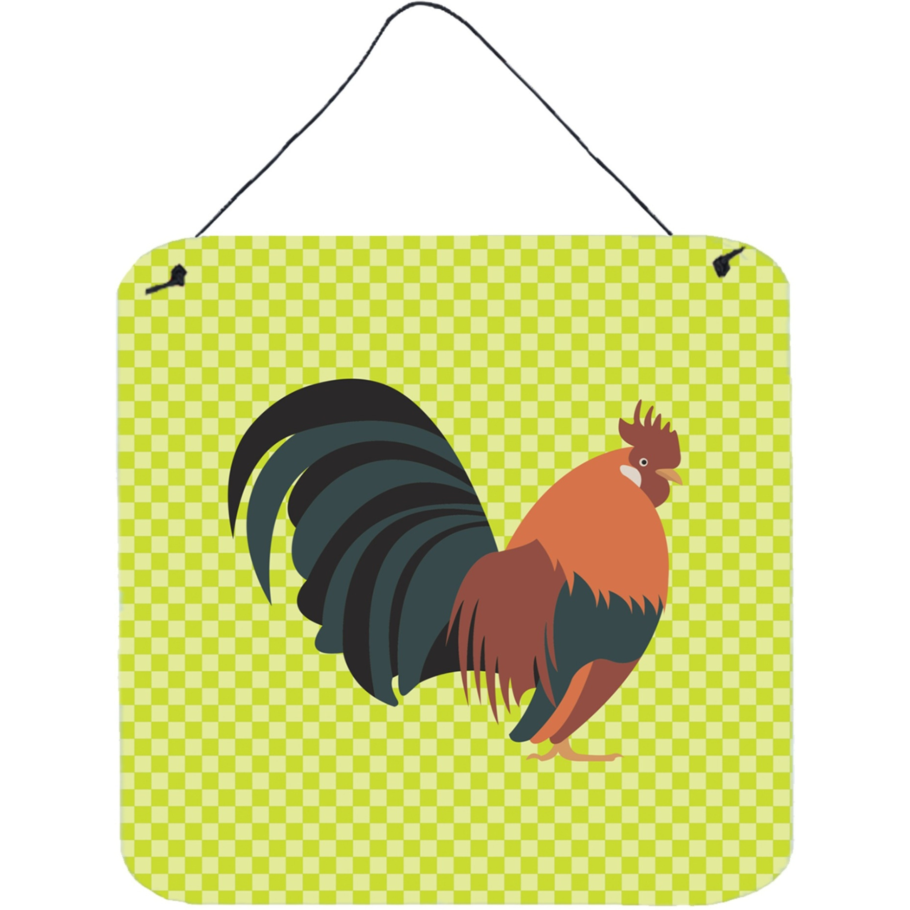 &quotCaroline's Treasures Green Dutch Bantam Chicken Metal Print, 6hx6w"