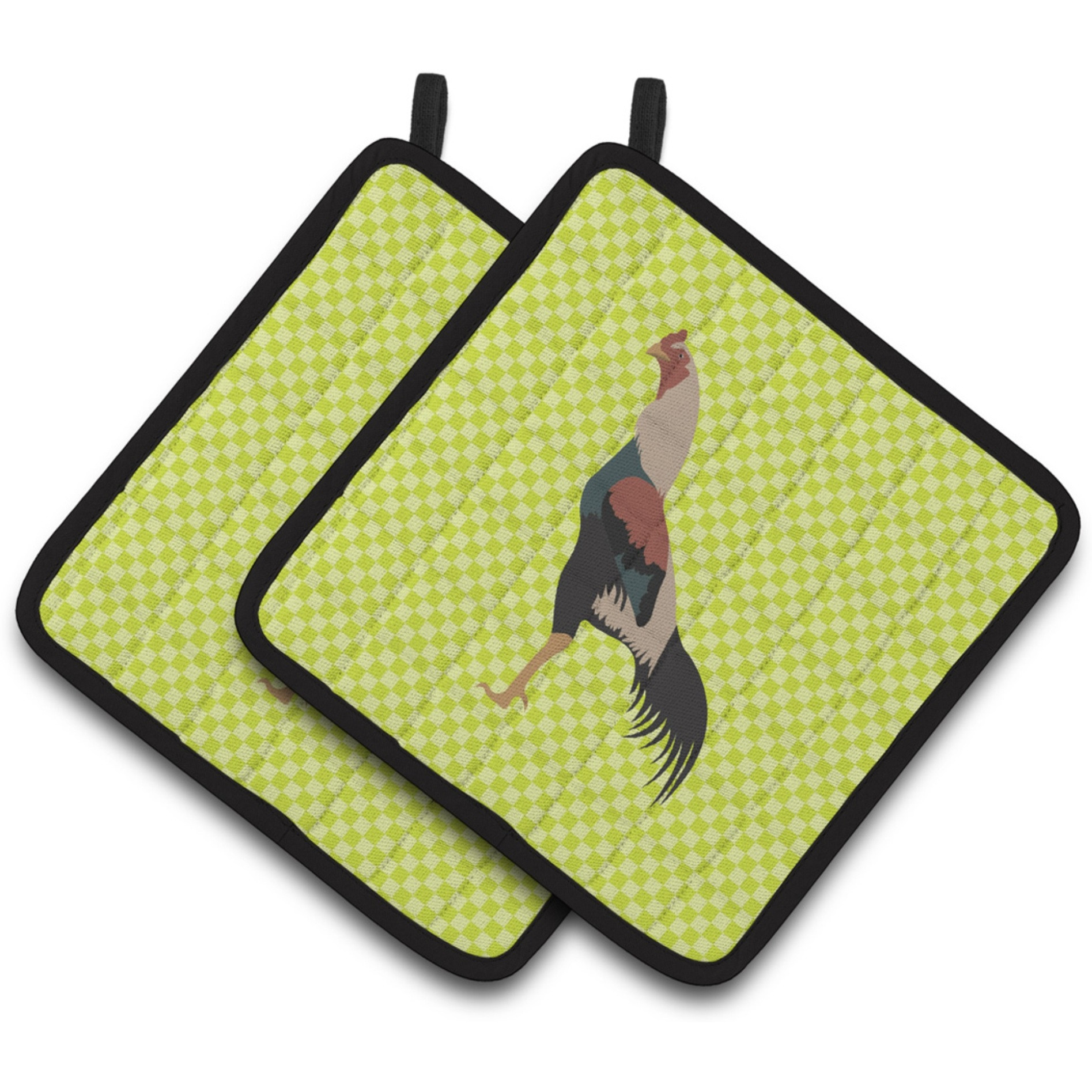 &quotCaroline's Treasures Kulang Chicken Green Decorated Pot Holder, 7.5"" x 7.5"""