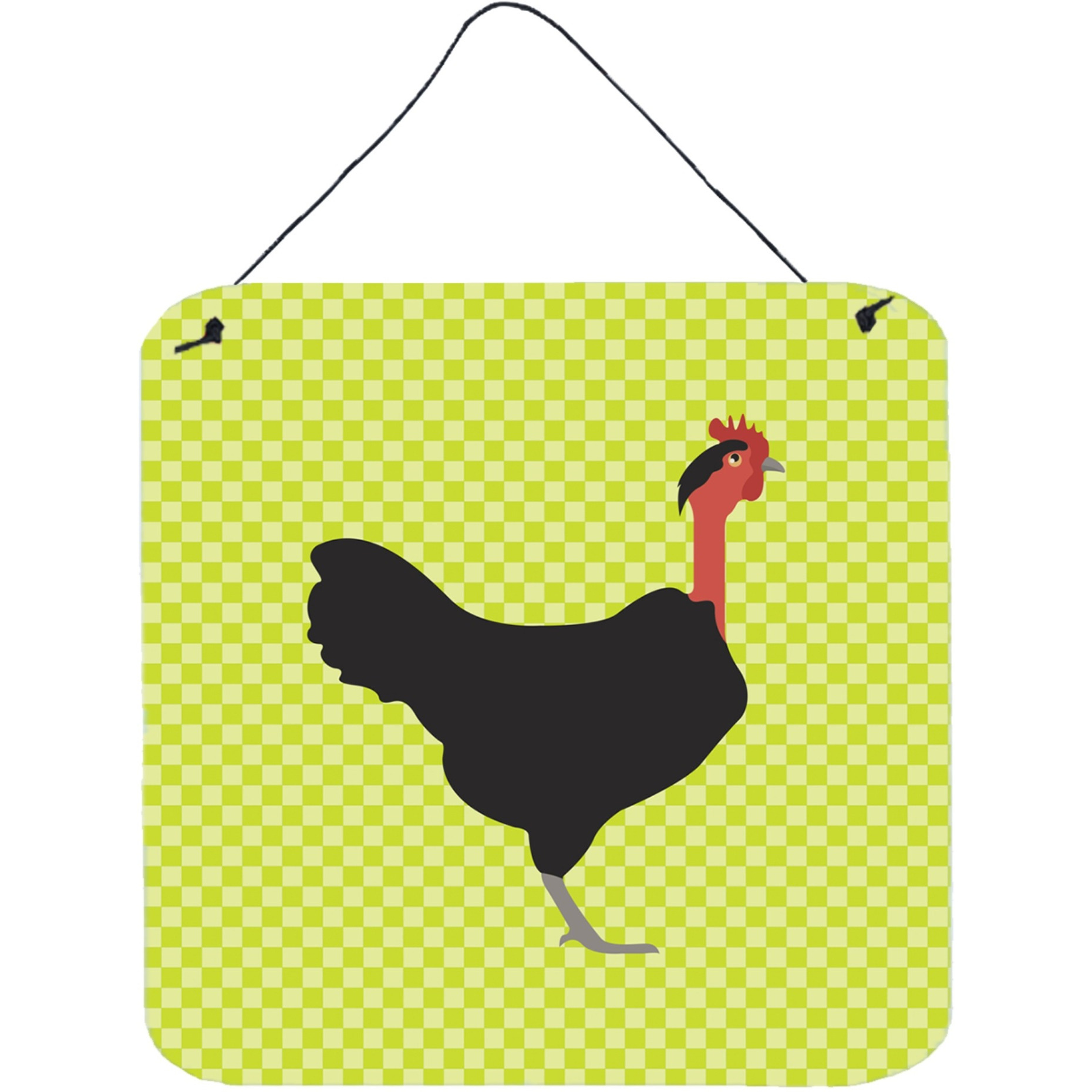 &quotCaroline's Treasures Green Naked Neck Chicken Metal Print, 6hx6w"