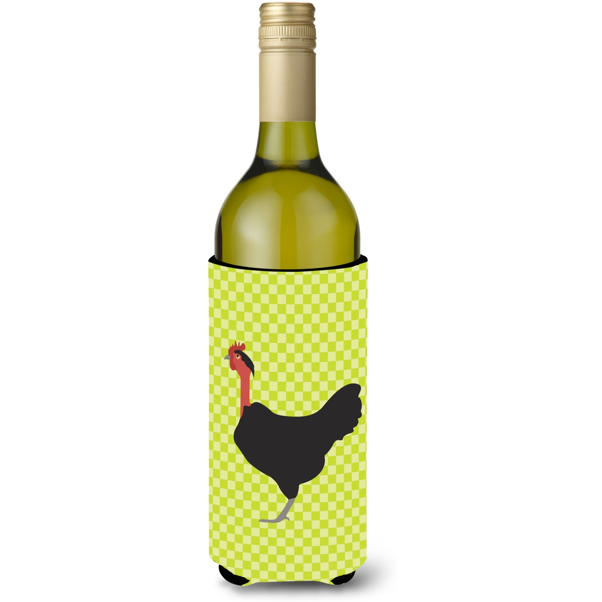 &quotCaroline's Treasures Naked Neck Chicken Green Decorative Bottle Hugger, 750 ml, Multicolor"